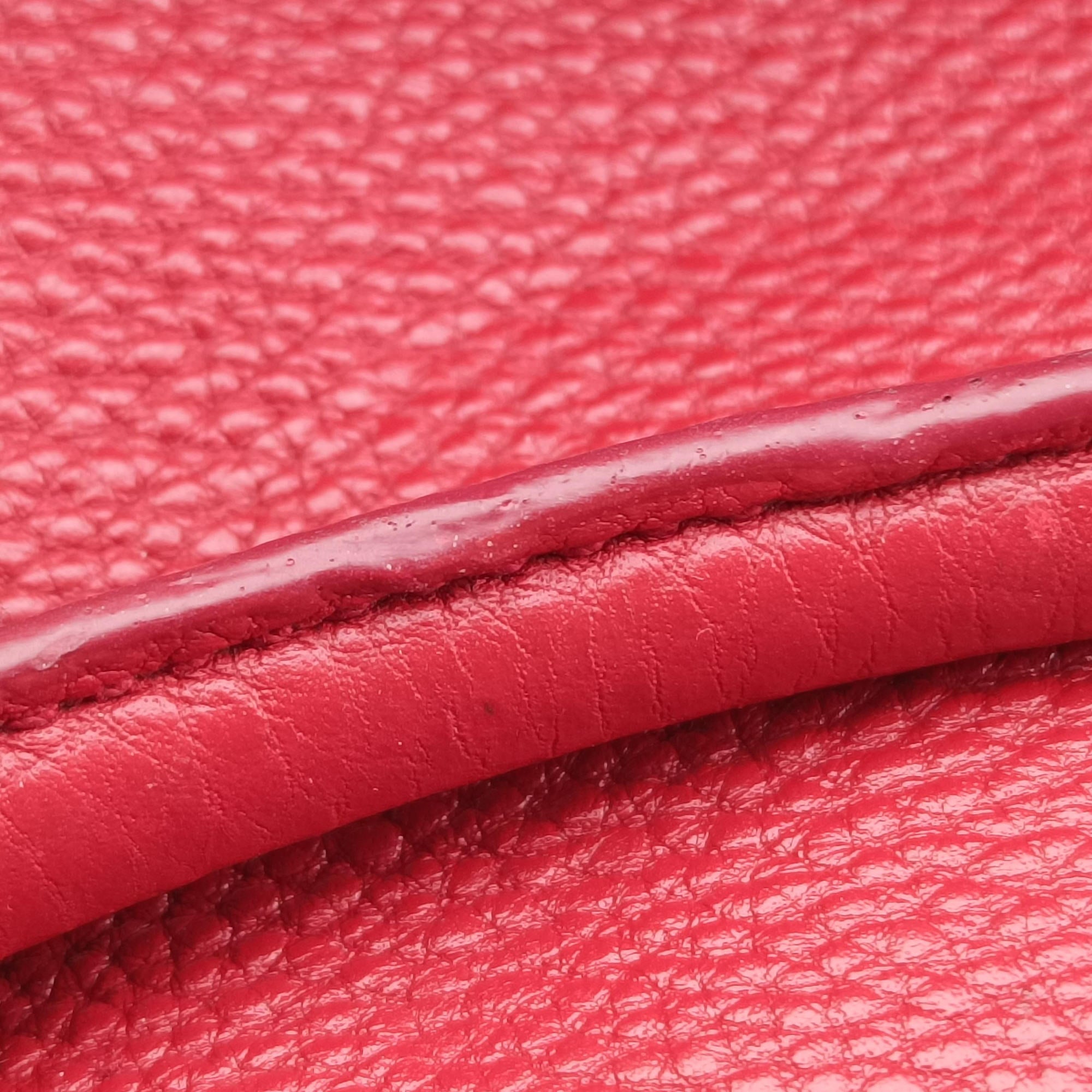 Vitello Daino Top Handle Red Leather BN2420 25ヴィッテロ ダイノ トップハンドル レッド レザー BN2420 25