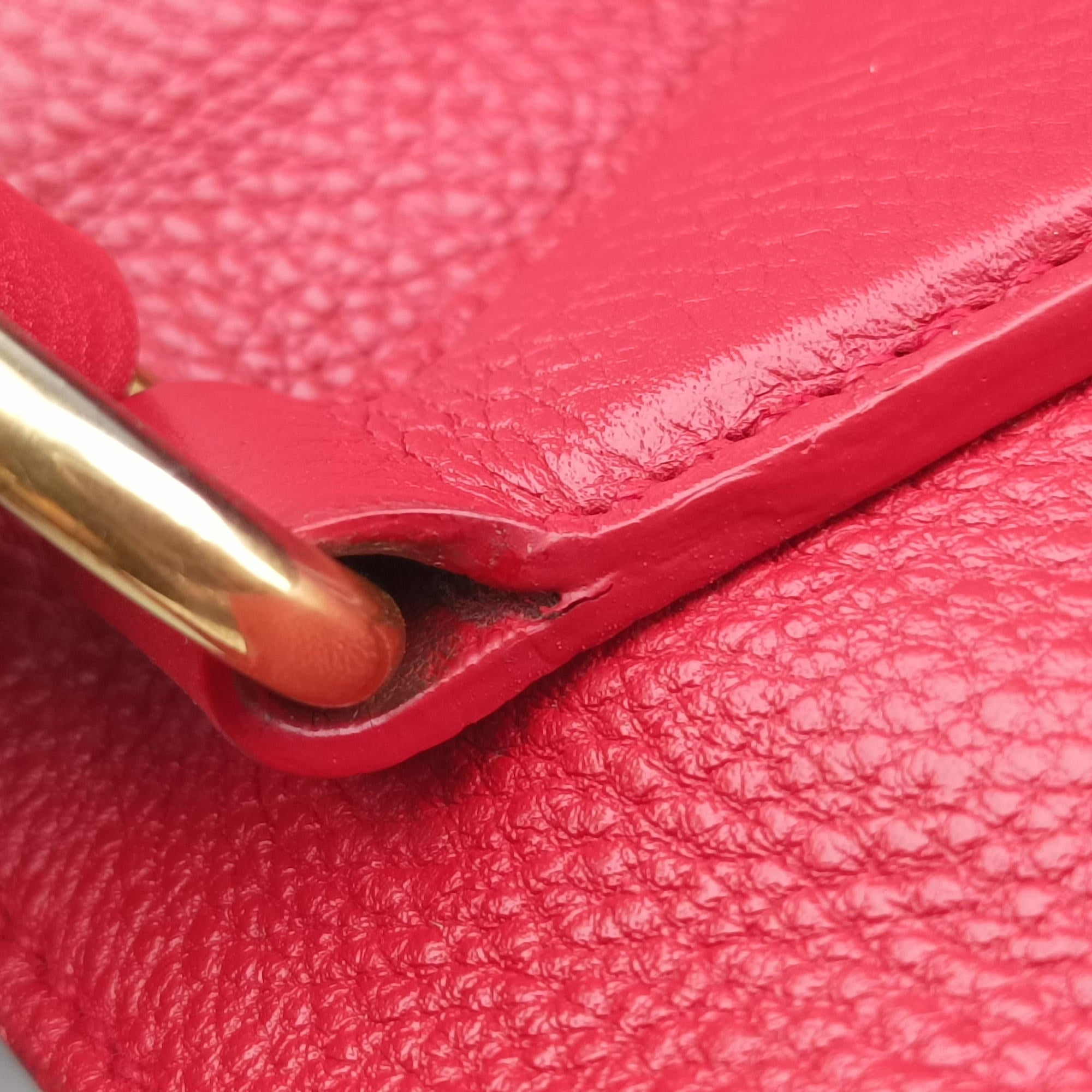Vitello Daino Top Handle Red Leather BN2420 25ヴィッテロ ダイノ トップハンドル レッド レザー BN2420 25