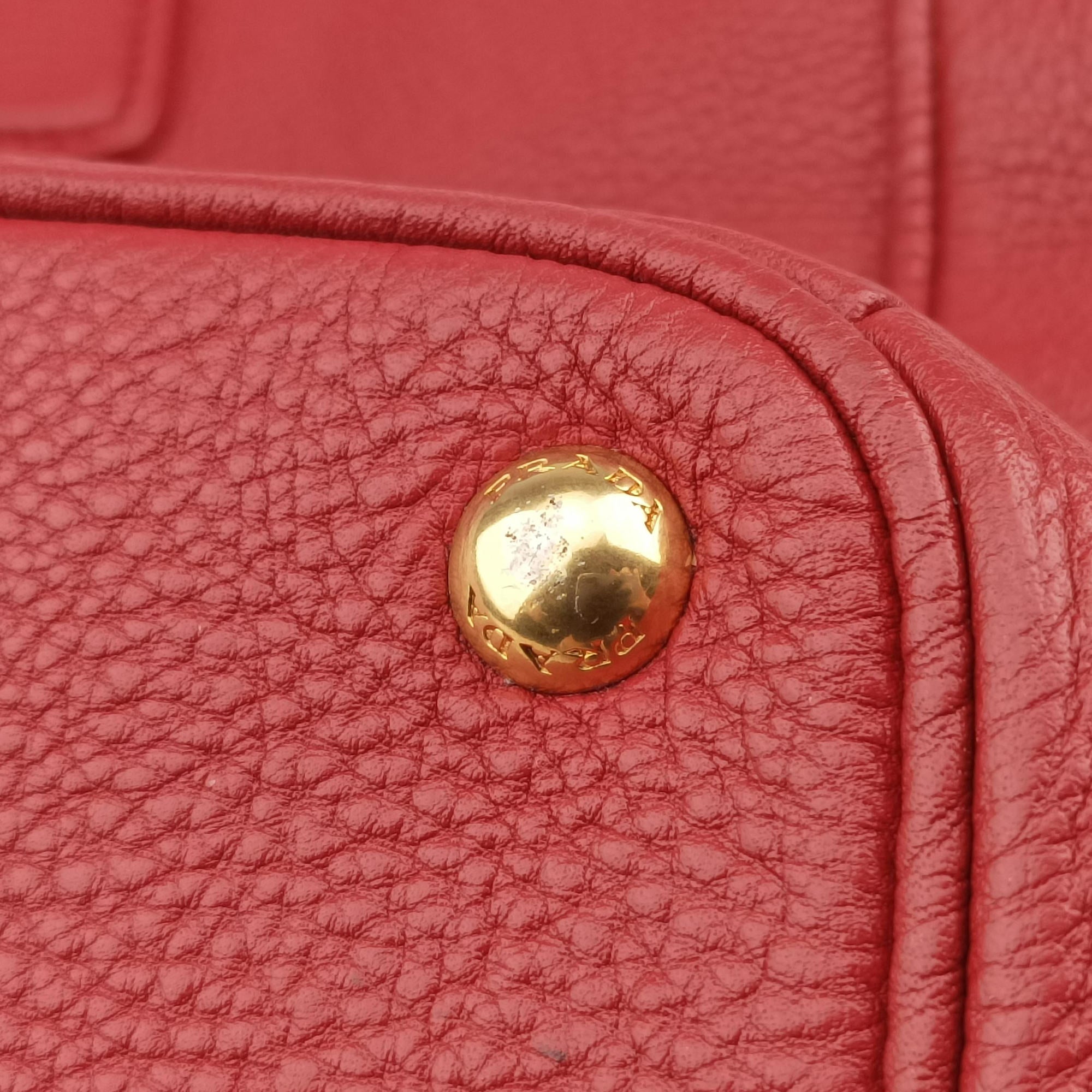 Vitello Daino Top Handle Red Leather BN2420 25ヴィッテロ ダイノ トップハンドル レッド レザー BN2420 25