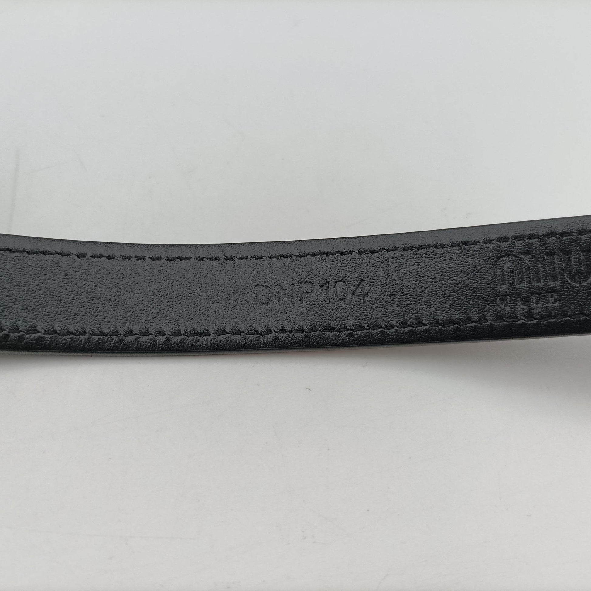 Logo belt Black leather 85/34ロゴベルト ブラック レザー 85/34