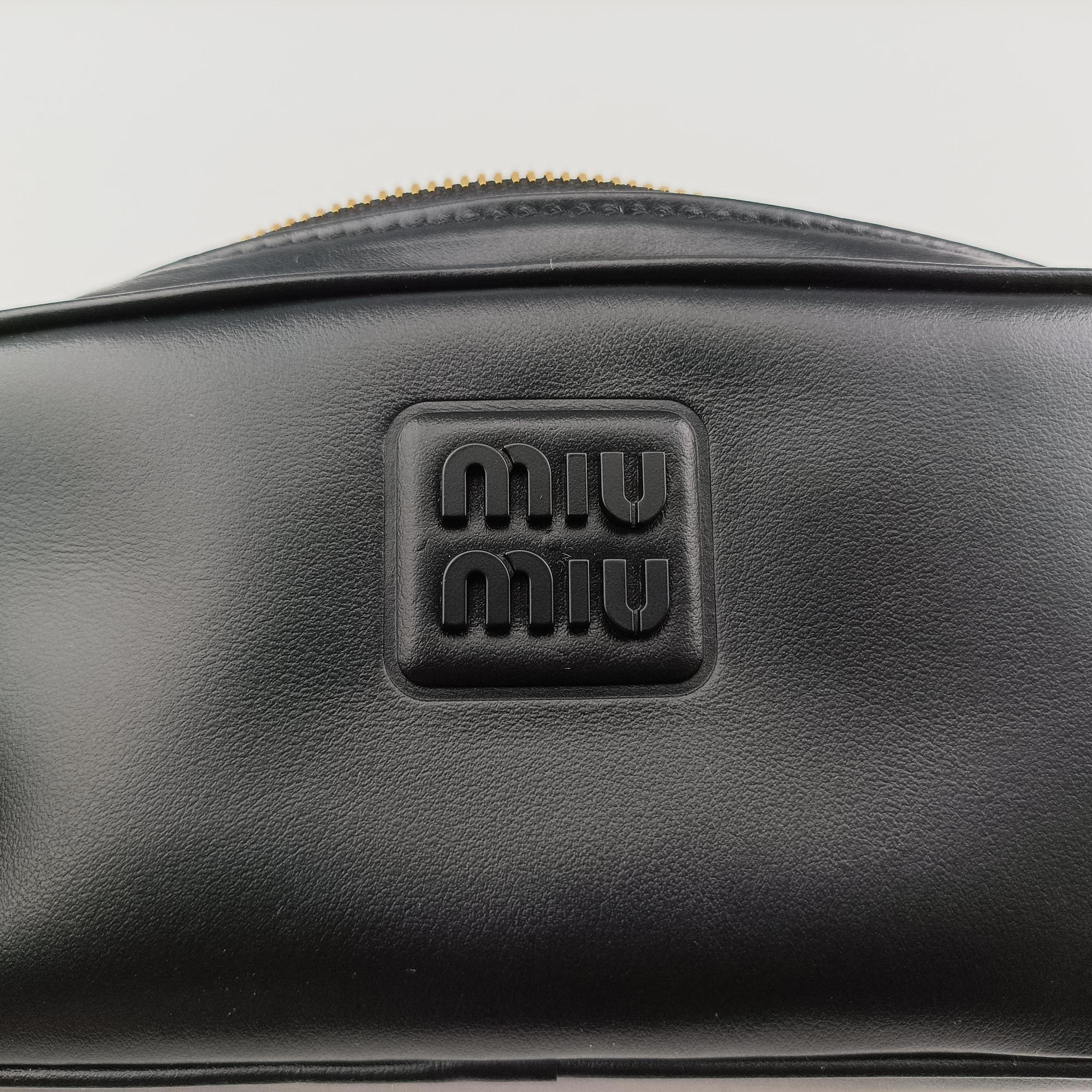 Logo belt Black leather 85/34ロゴベルト ブラック レザー 85/34