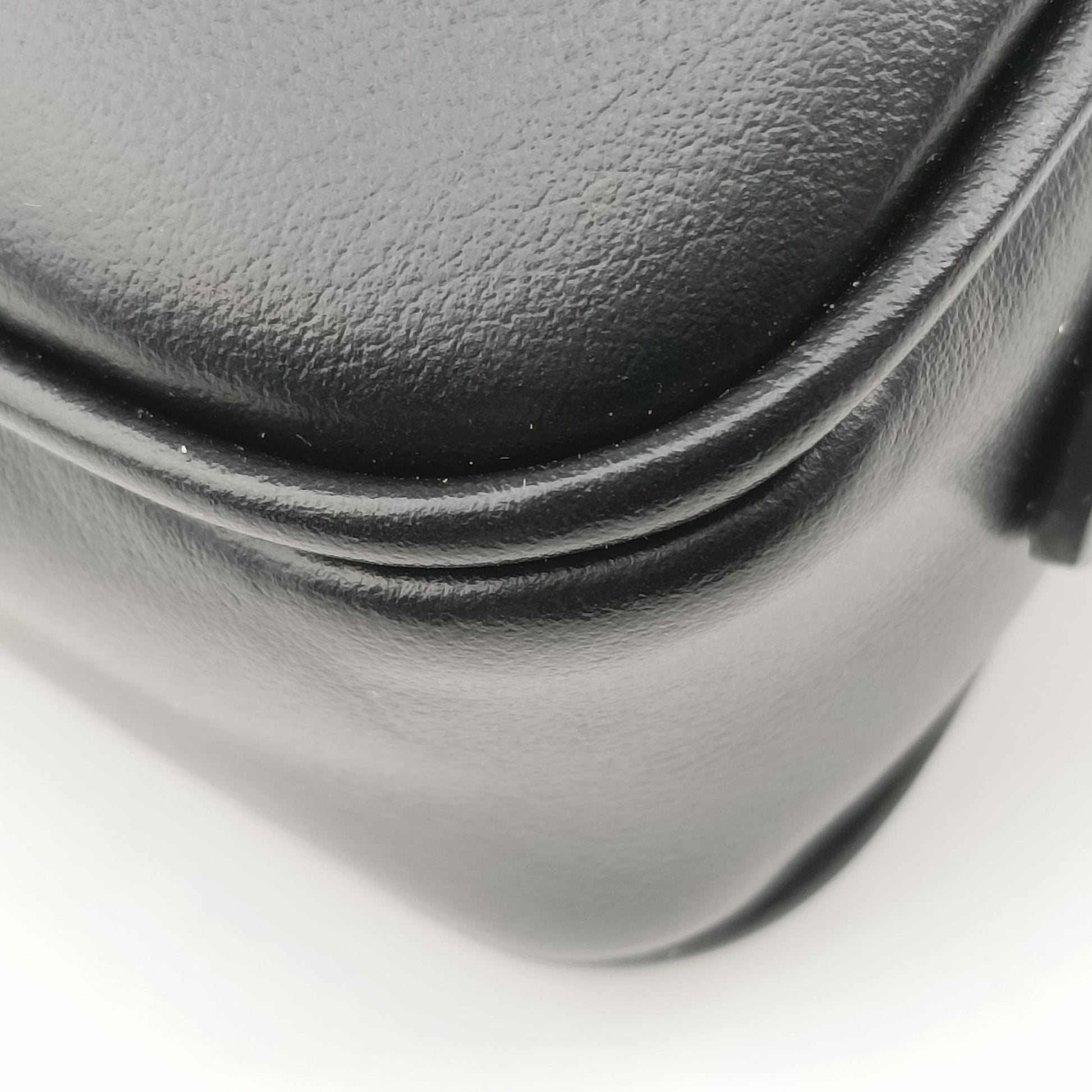 Logo belt Black leather 85/34ロゴベルト ブラック レザー 85/34
