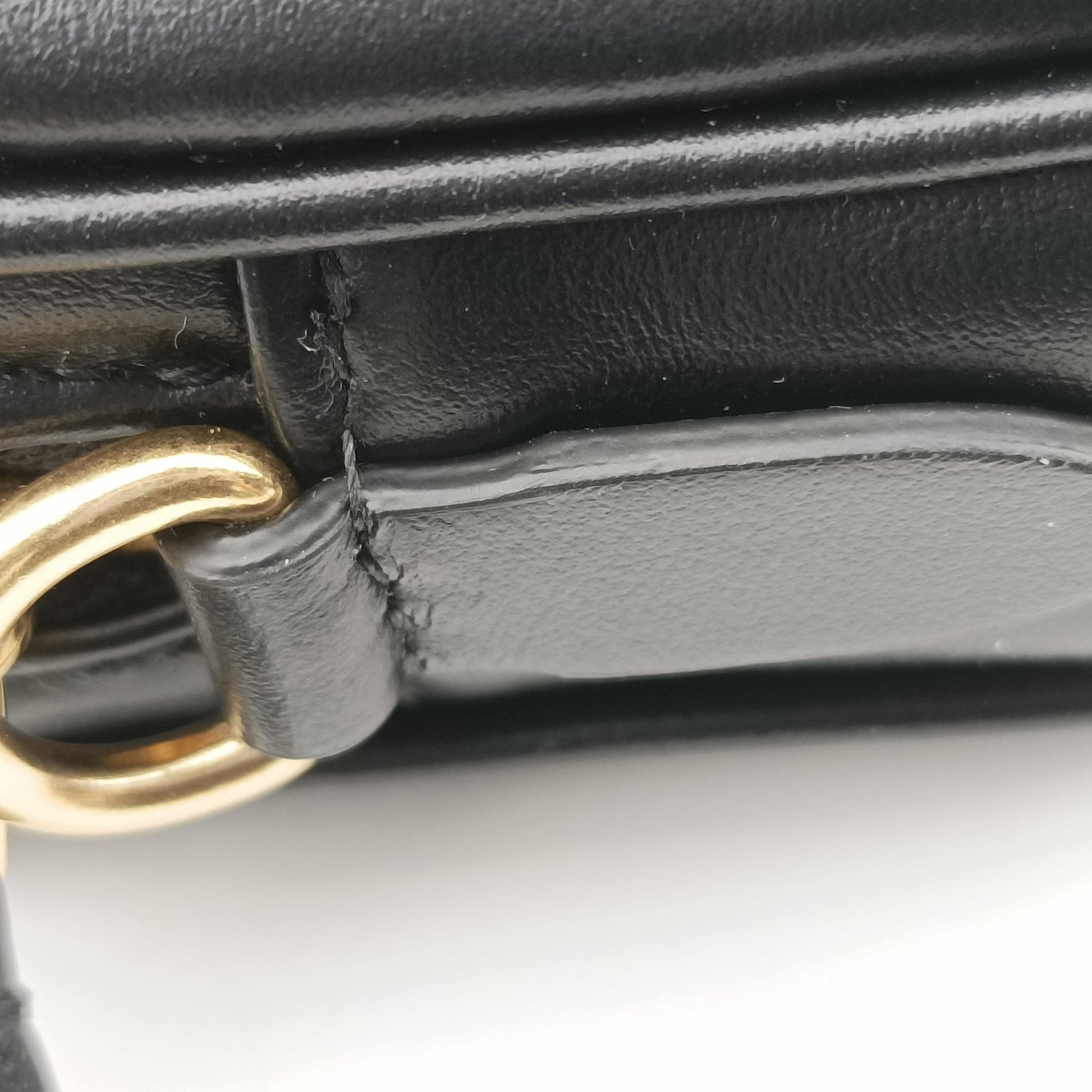 Logo belt Black leather 85/34ロゴベルト ブラック レザー 85/34