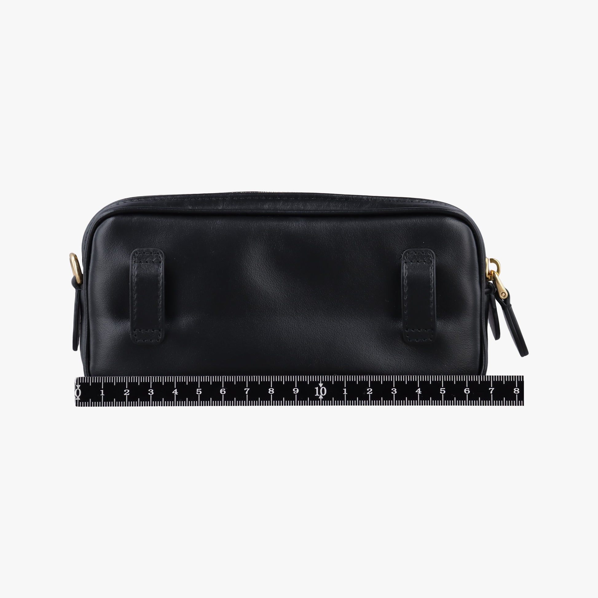Logo belt Black leather 85/34ロゴベルト ブラック レザー 85/34