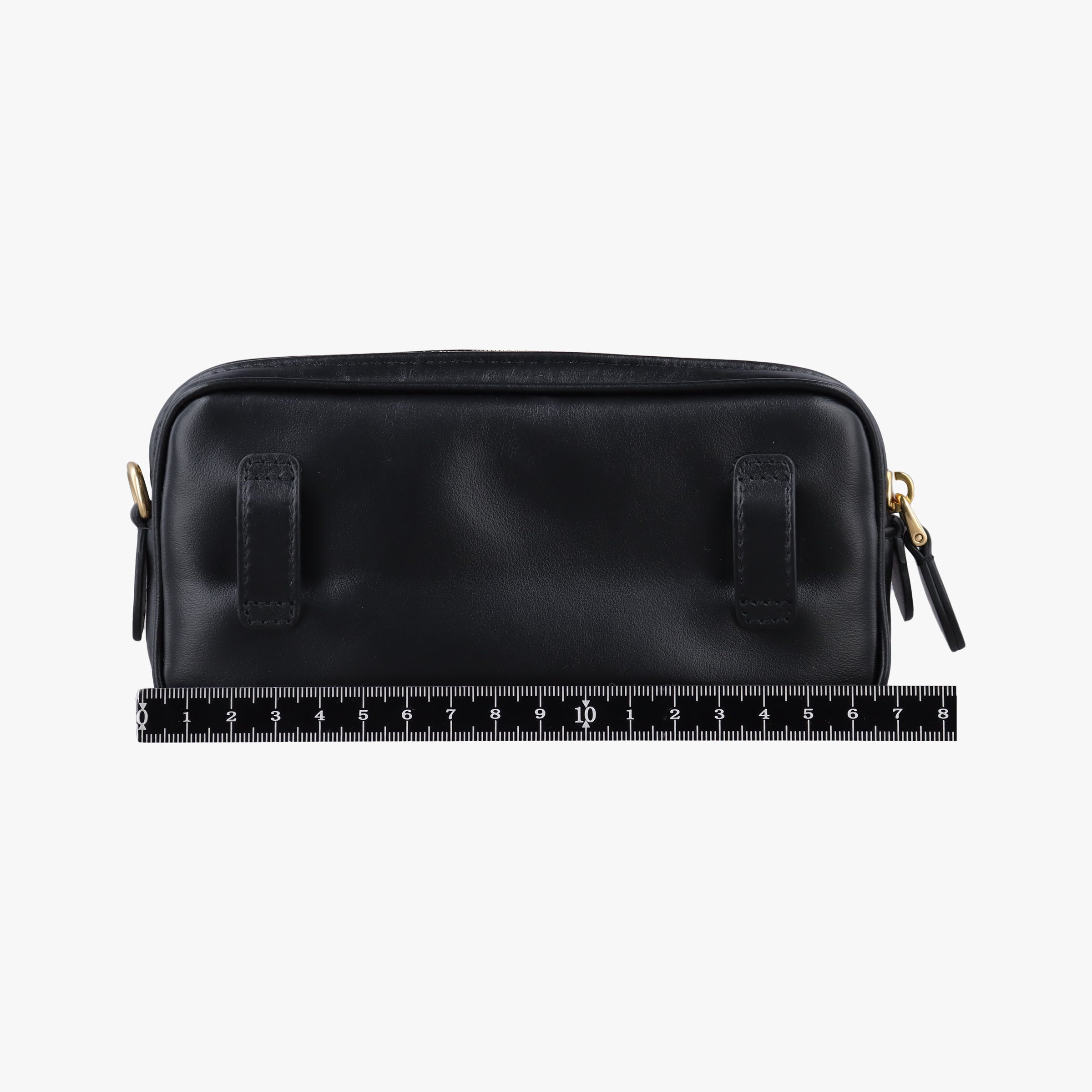 Logo belt Black leather 85/34ロゴベルト ブラック レザー 85/34