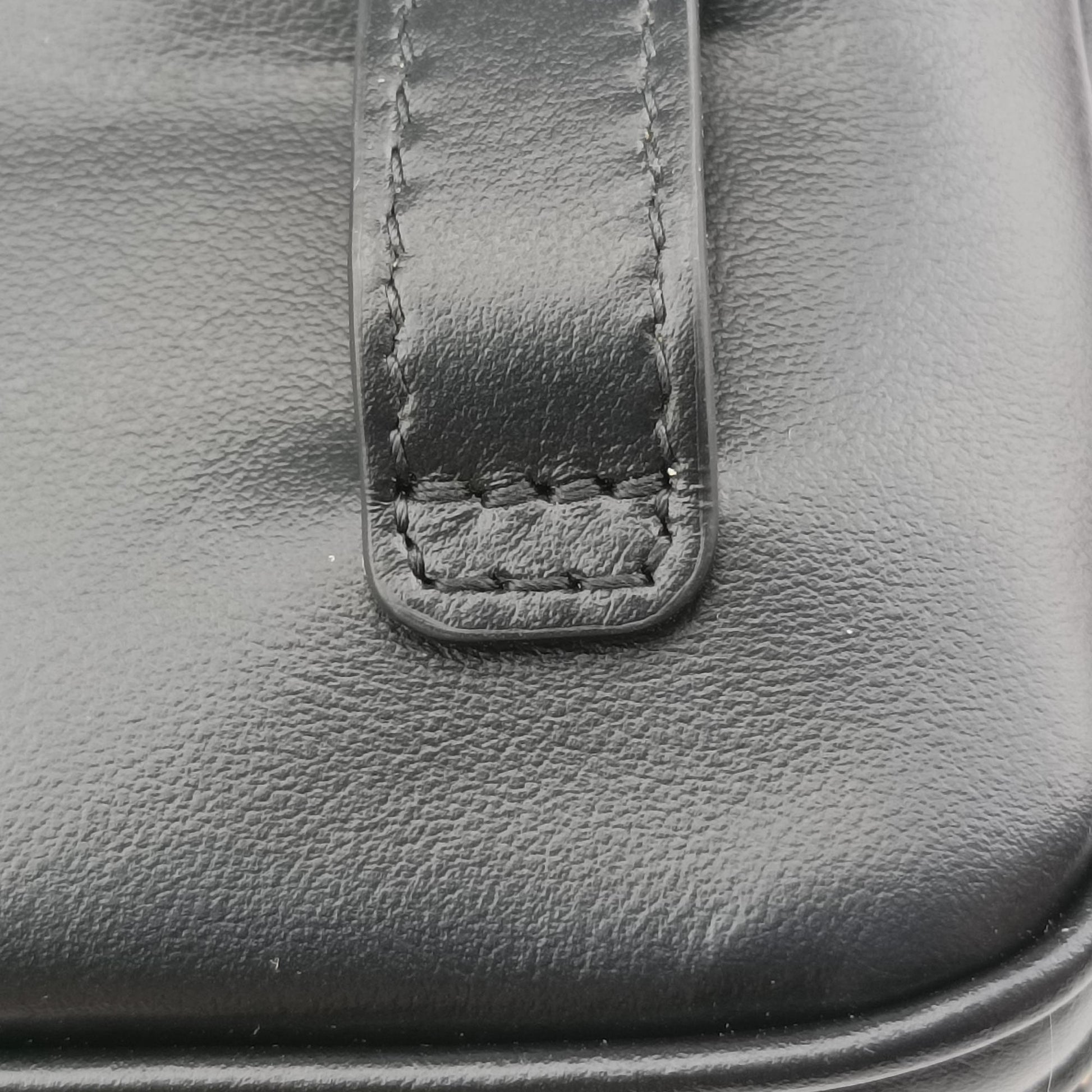 Logo belt Black leather 85/34ロゴベルト ブラック レザー 85/34