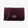 BOY CHANEL Chain Wallet Purple velour A68911 18555000ボーイシャネル チェーンウォレット パープル ベロア A68911 18555000