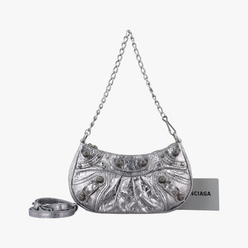 Le Cagole mini Silver lambskin 695814.8103.Q.000959ル カゴール ミニ シルバー ラムスキン 695814.8103.Q.000959