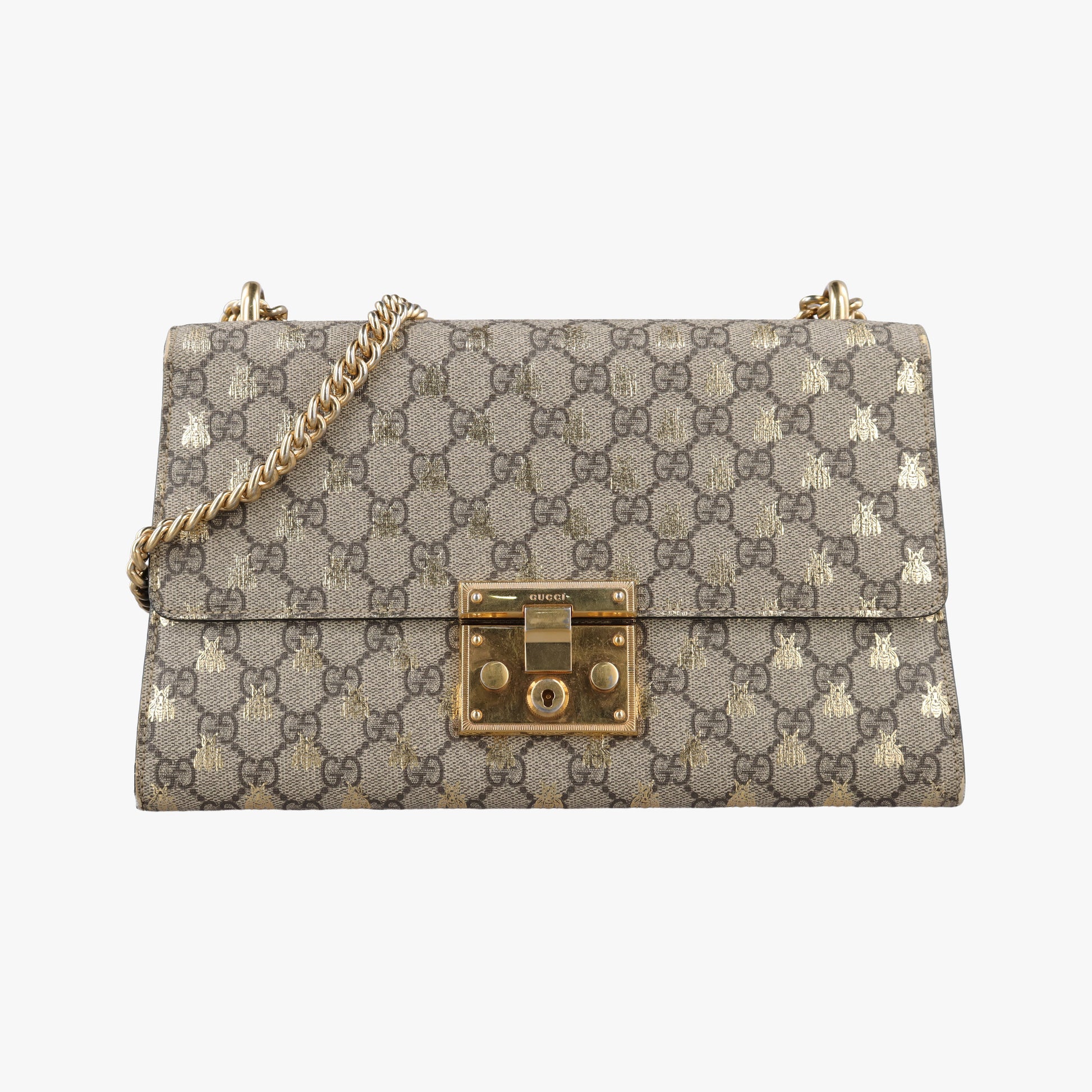 Padlock Beige x Black PVC coated canvas x Leather 409486 B022883097パドロック ベージュ x ブラック PVCコーティングキャンバス xレザー 409486 B022883097