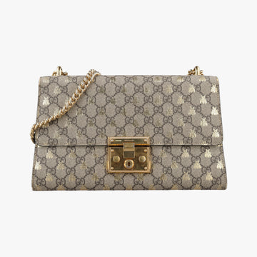 Padlock Beige x Black PVC coated canvas x Leather 409486 B022883097パドロック ベージュ x ブラック PVCコーティングキャンバス xレザー 409486 B022883097