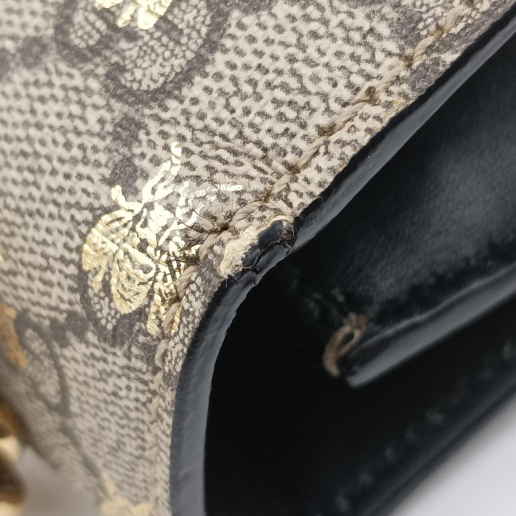 Padlock Beige x Black PVC coated canvas x Leather 409486 B022883097パドロック ベージュ x ブラック PVCコーティングキャンバス xレザー 409486 B022883097