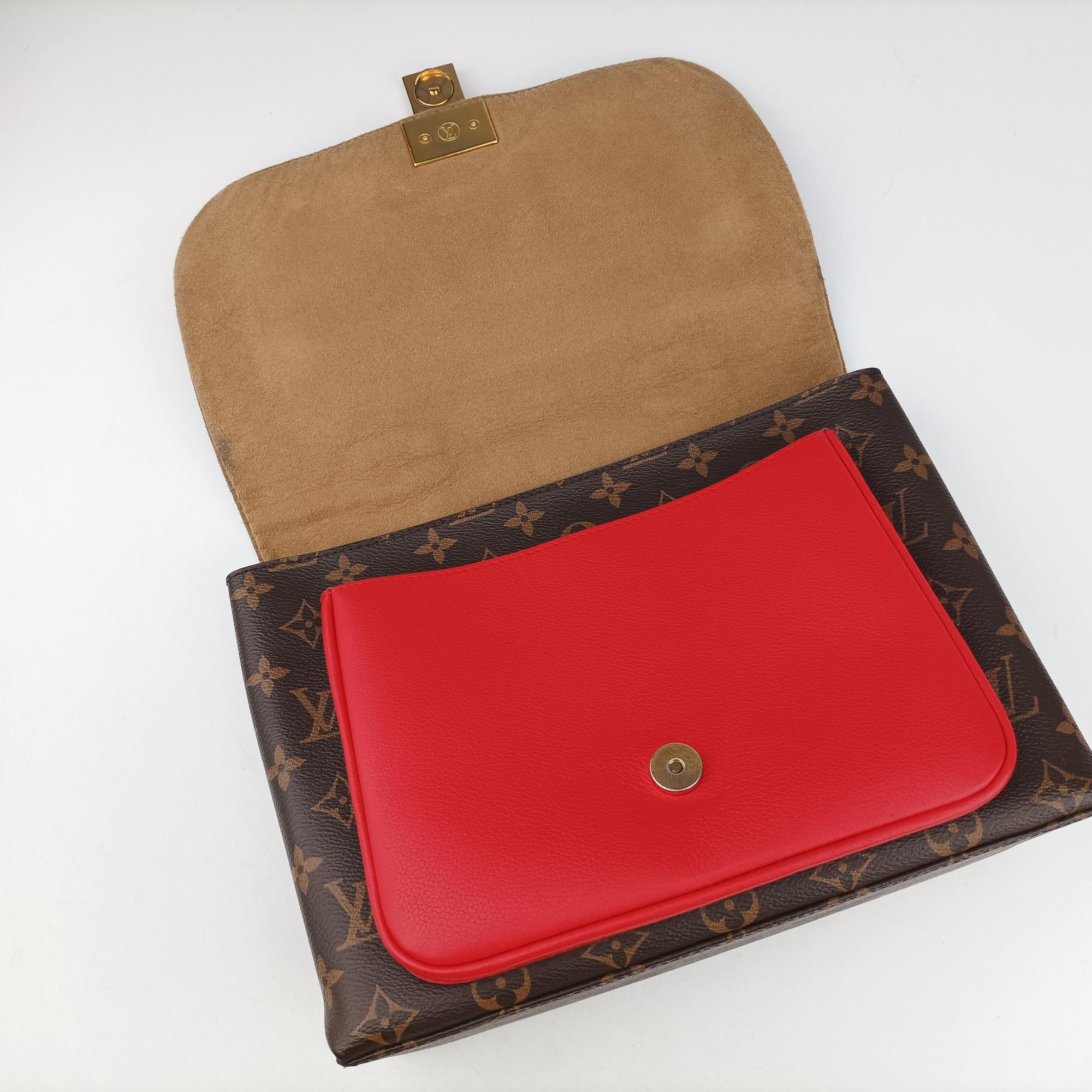 MARIGNAN Brown × Coquelicot Monogram Canvas×calf leather M44286 FL2138マリニャン モノグラム/ブラウン×コクリコ モノグラムキャンバス×カーフレザー M44286 FL2138