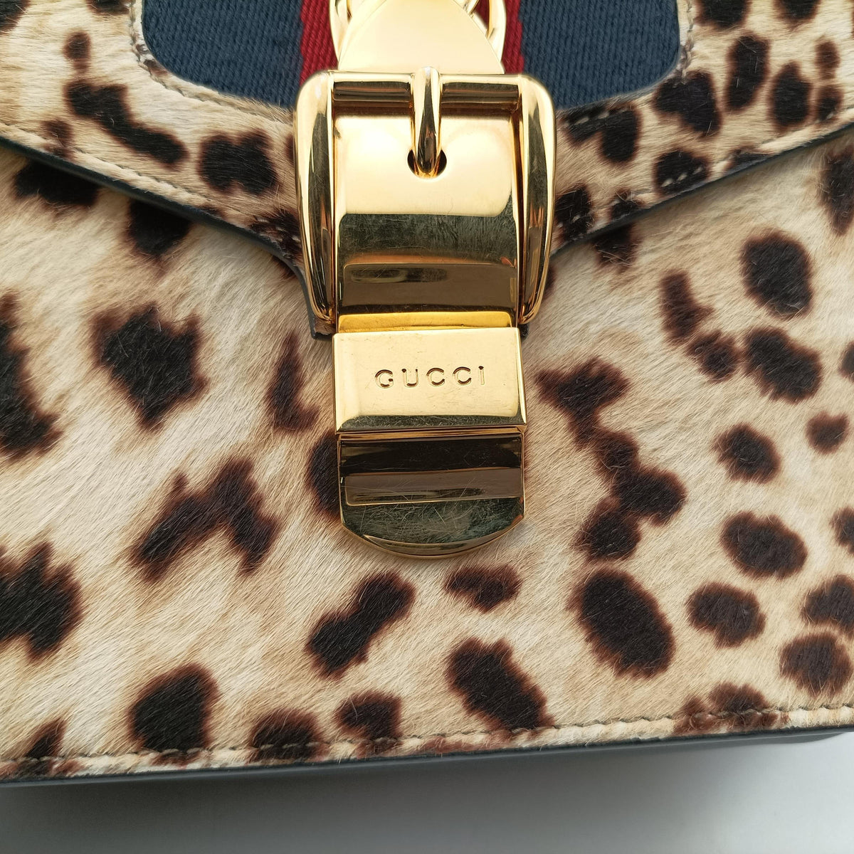 Pre-owned Gucci Sylvie Multicolour ponyhair×leather 470270 shoulderbag | stylenewstar