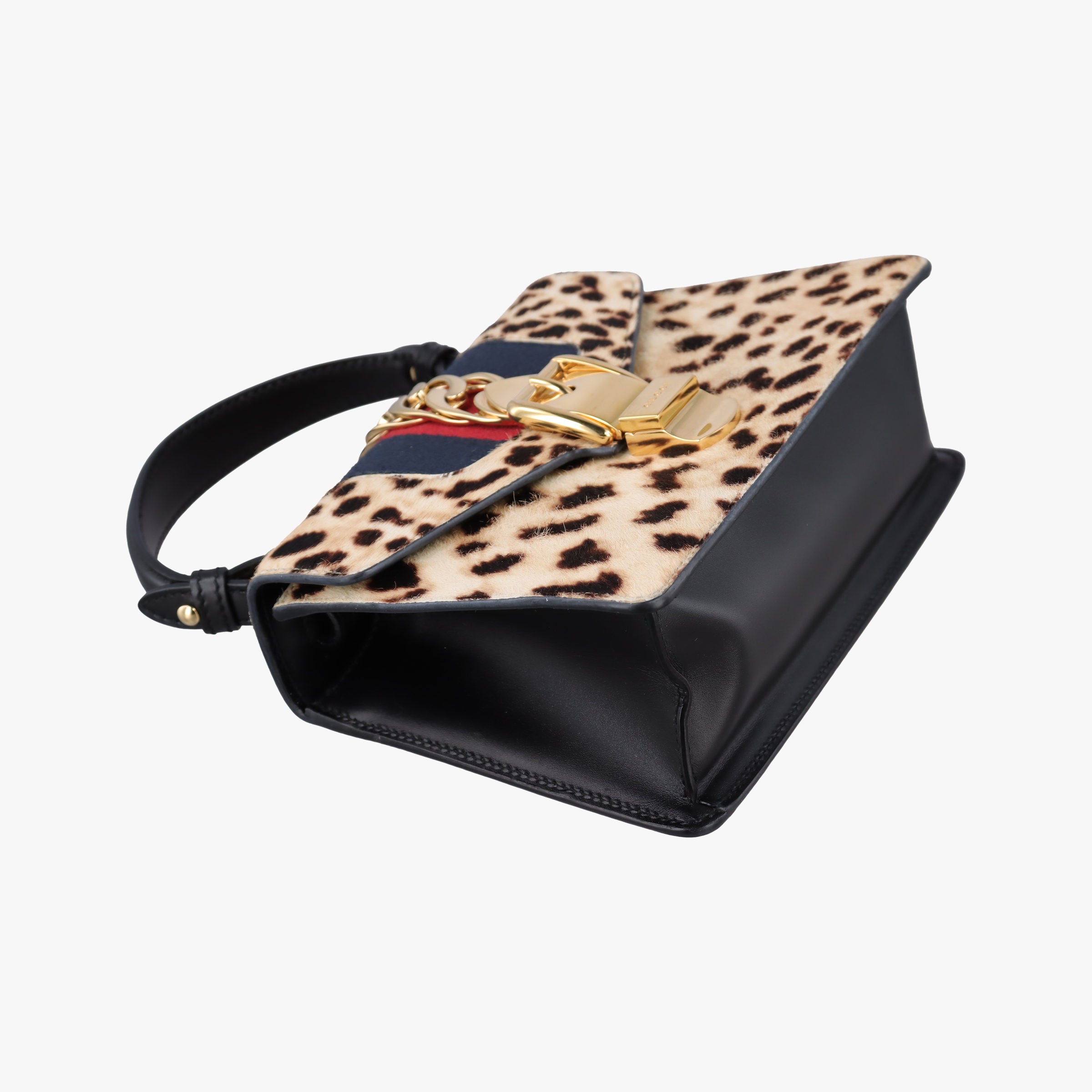 Pre-owned Gucci Sylvie Multicolour ponyhair×leather 470270 shoulderbag | stylenewstar