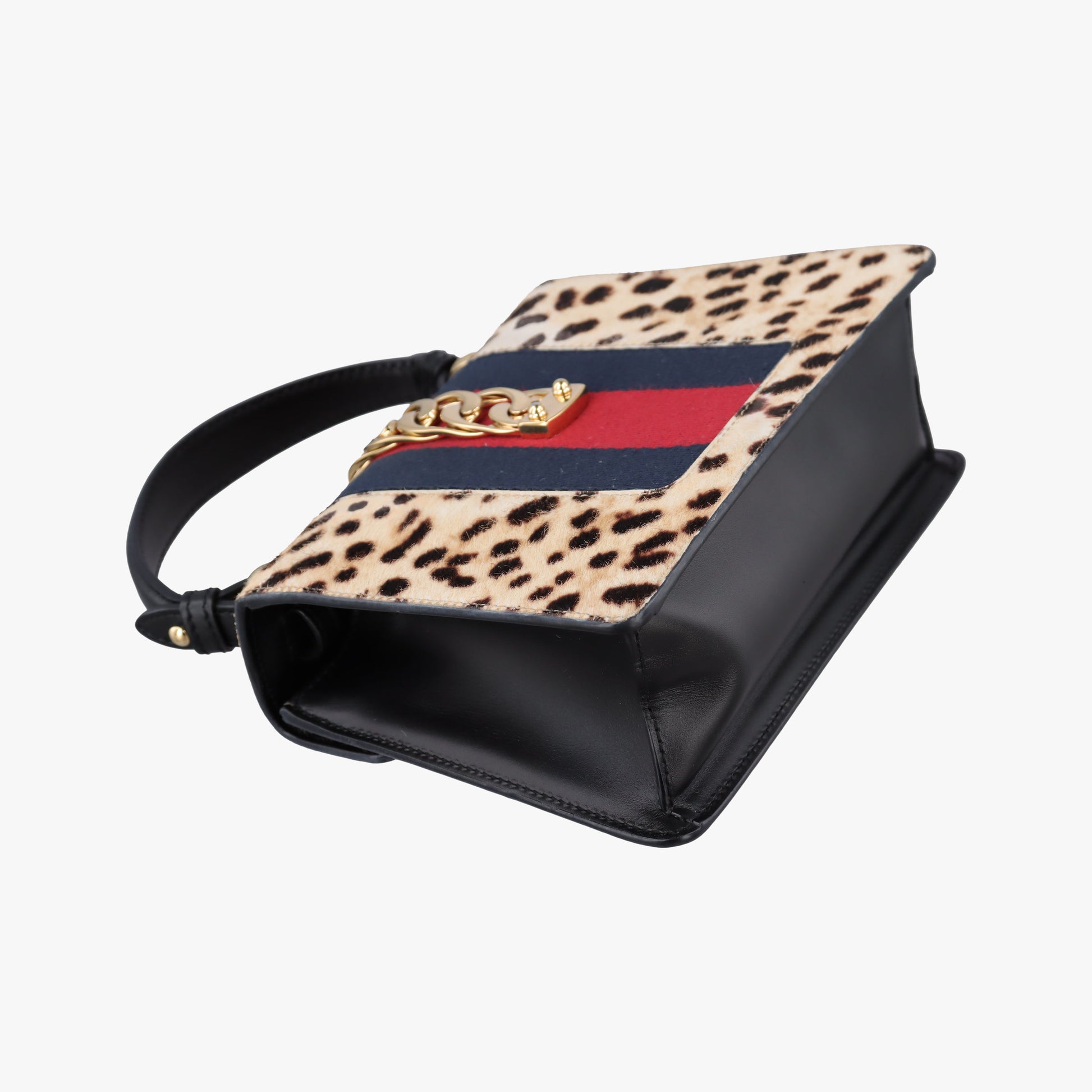 Pre-owned Gucci Sylvie Multicolour ponyhair×leather 470270 shoulderbag | stylenewstar