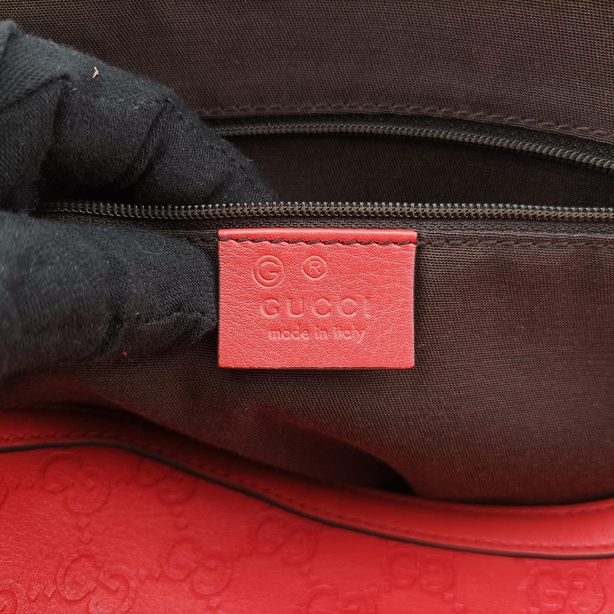 Microguccissima dome Red Leather 420023 H019318204ドーム レッド レザー 420023 H019318204