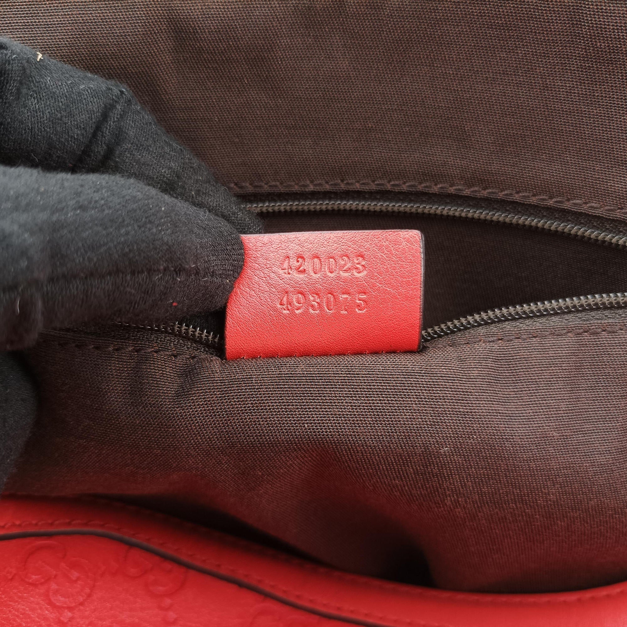 Microguccissima dome Red Leather 420023 H019318204ドーム レッド レザー 420023 H019318204