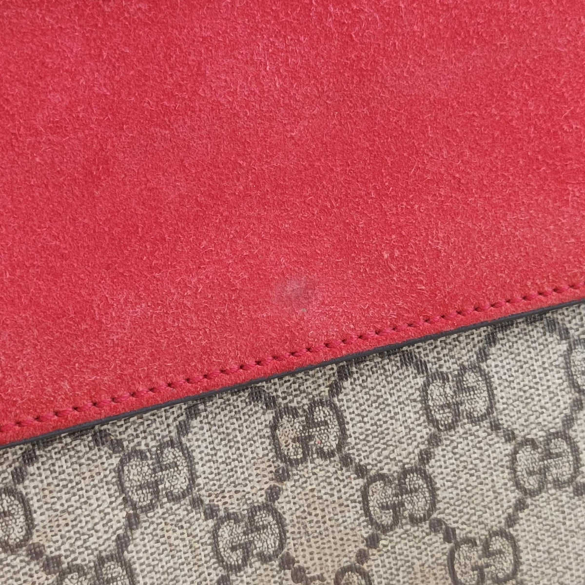 Dionysus Beige x Red PVC coated canvas×suede 400249 A027159547ディオニュソス ベージュ×レッド PVCコーティングキャンバス×スエード 400249 A027159547
