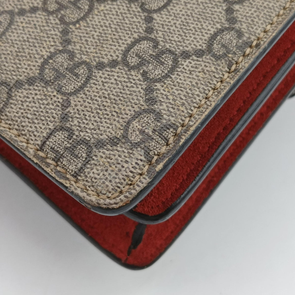 Dionysus Beige x Red PVC coated canvas×suede 400249 A027159547ディオニュソス ベージュ×レッド PVCコーティングキャンバス×スエード 400249 A027159547