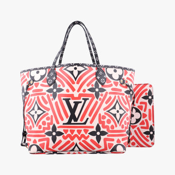 Pre-owned Louis Vuitton Neverfull MM CREME ROUGE Monogram Giant M56583 shoulderbag | stylenewstar