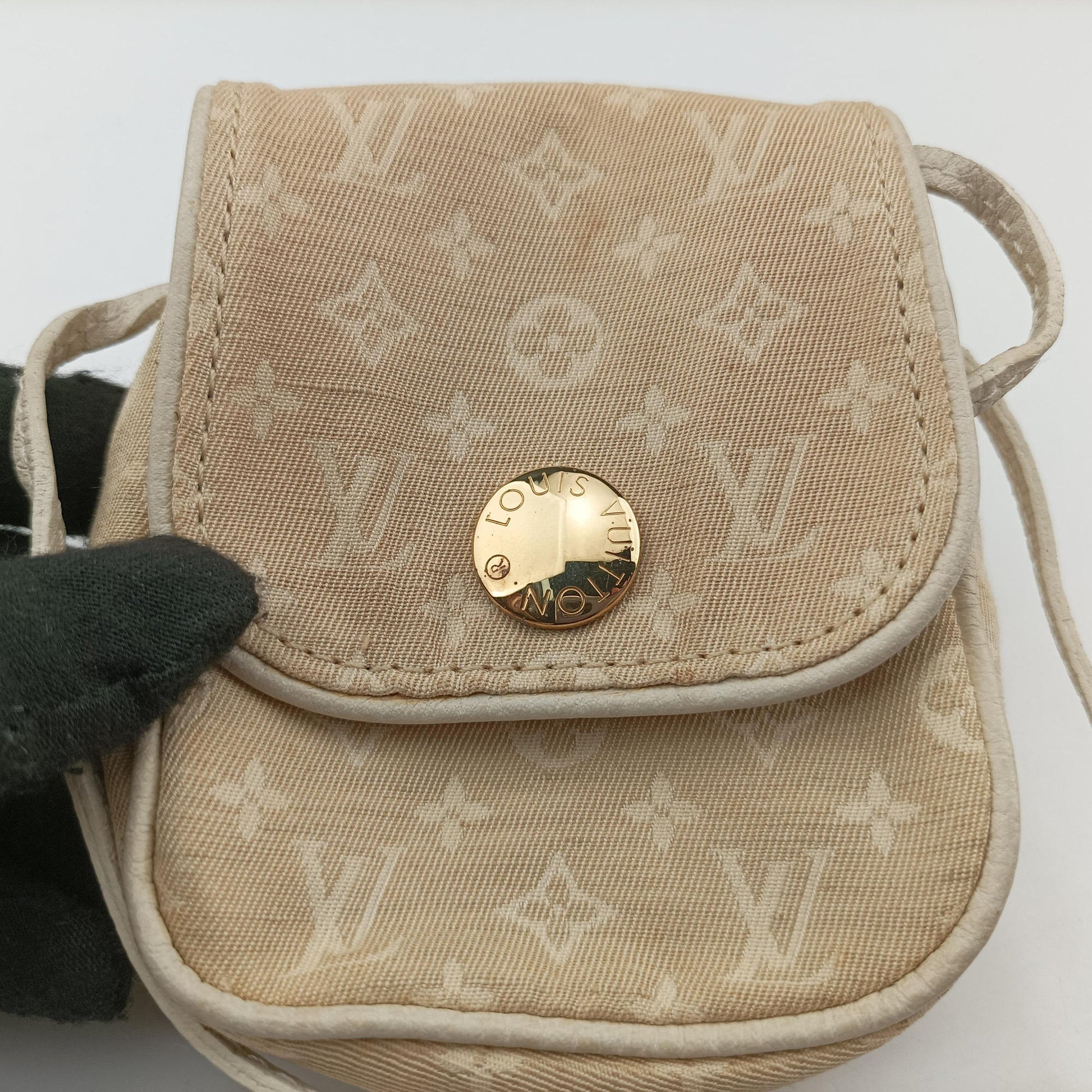 Cancun Pochette Dune x Ivory Monogram Mini Lin Cotton M95312 MI0057ポシェット カンクーン デュンヌxアイボリー モノグラム ミニランコットン M95312 MI0057