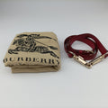 Haymarket Check Beige × Military Red Coated Canvas × Leather 3857260/64Mヘイマーケットチェック ベージュ × レッド コーティングキャンバス × レザー 2wayショルダーバッグ 3857260/64M
