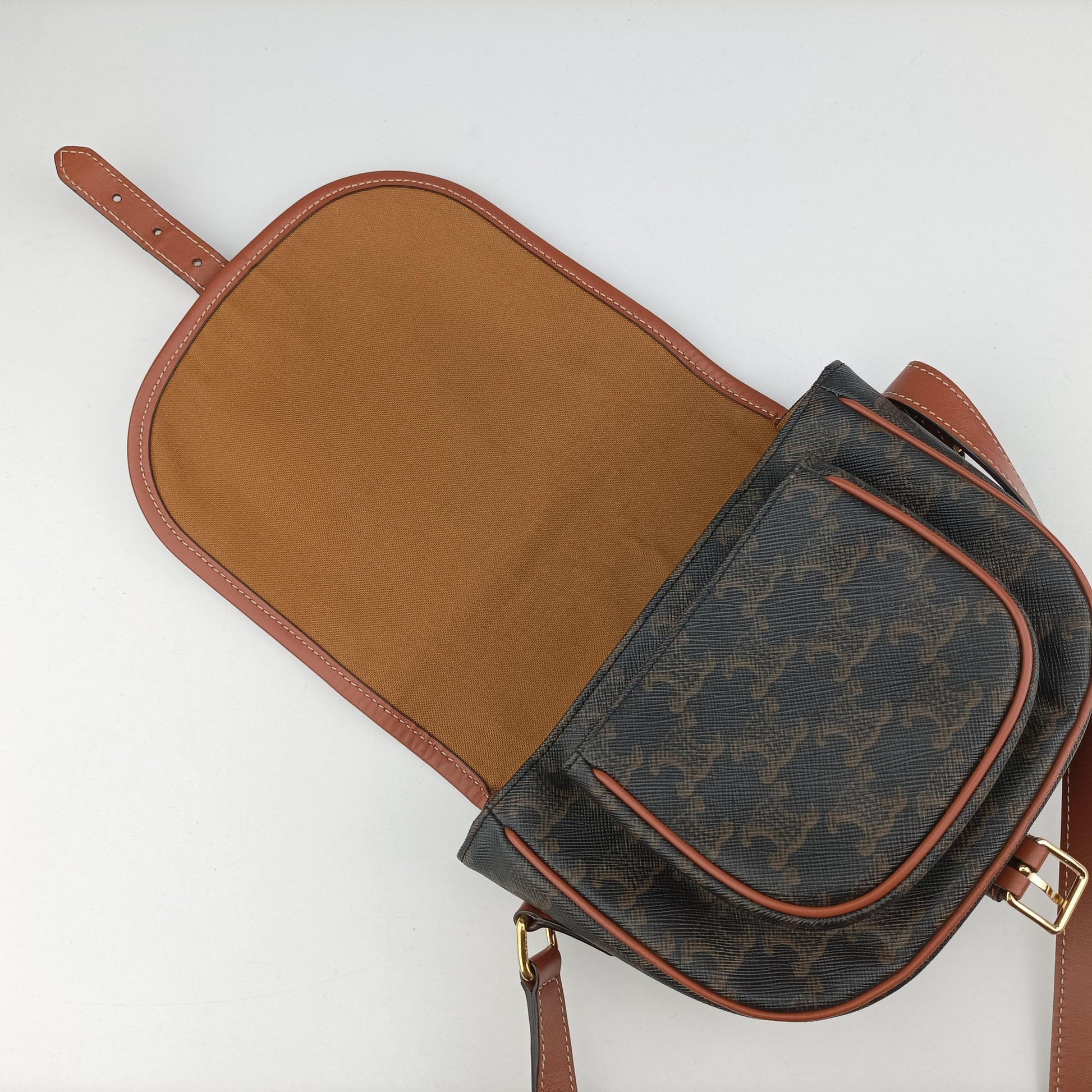 FOLCO Triomphe Brown PVC coated canvas×Leather F-CU-2200ファルコ トリオンフ ブラウン PVCコーティングキャンバス×レザー F-CU-2200