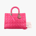 Vintage Christian Dior Lady Dior Rose lambskin  shoulderbag | stylenewstar