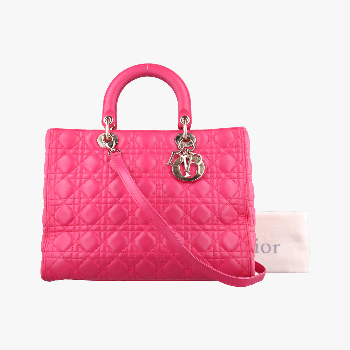 Vintage Christian Dior Lady Dior Rose lambskin  shoulderbag | stylenewstar