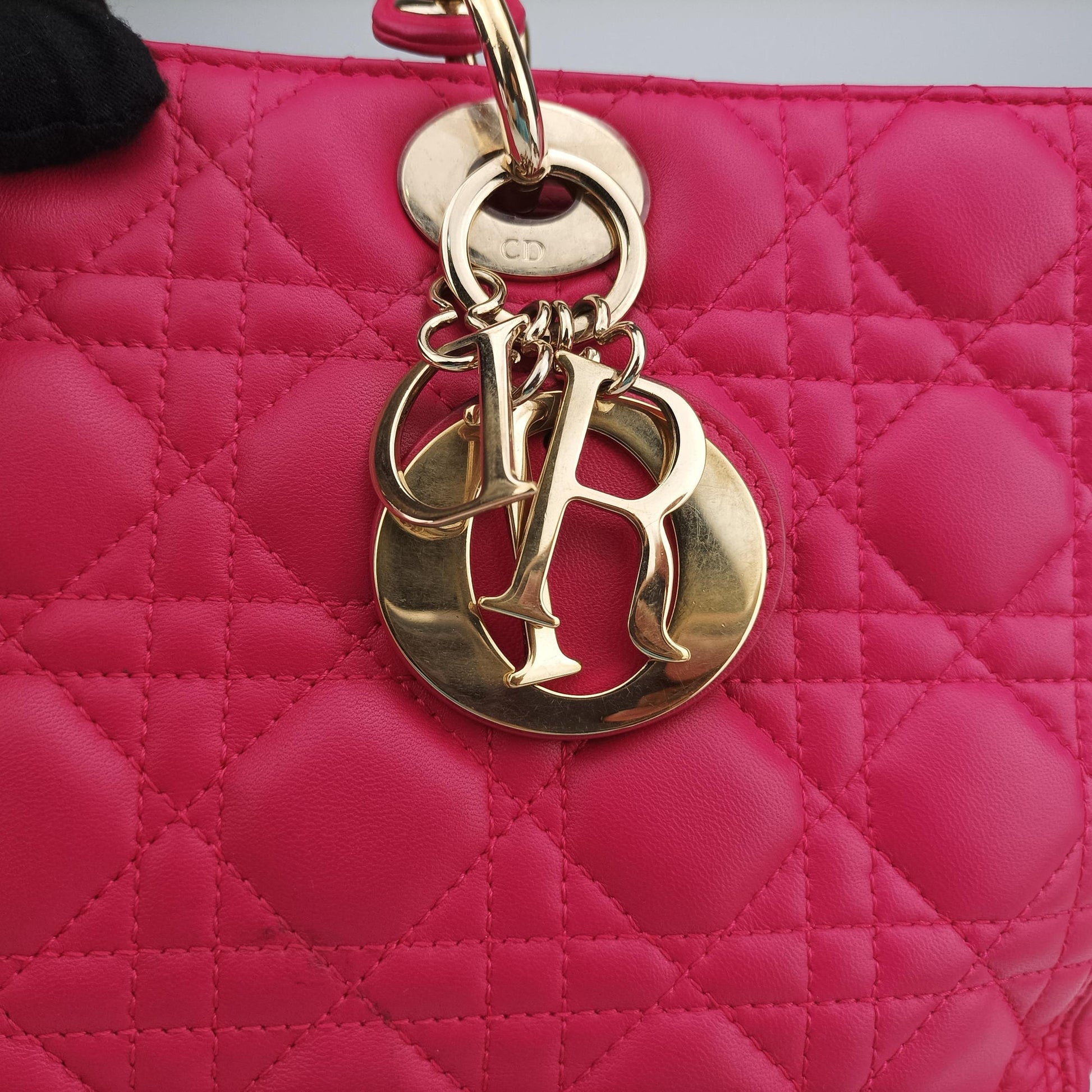 Vintage Christian Dior Lady Dior Rose lambskin  shoulderbag | stylenewstar