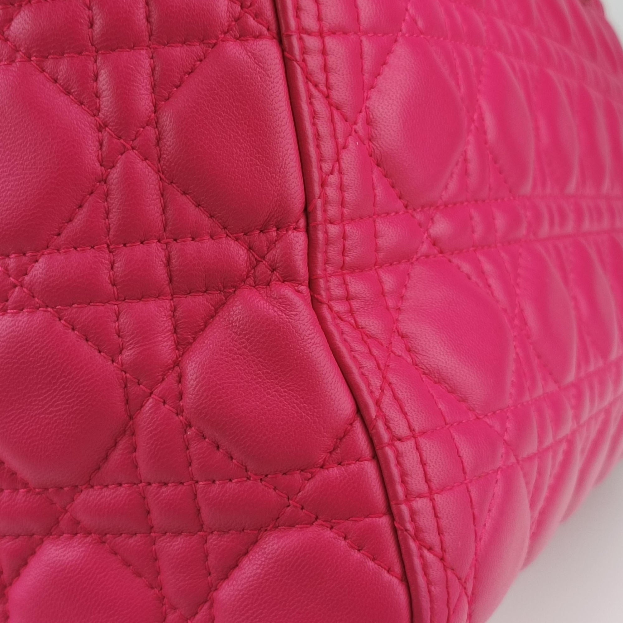 Vintage Christian Dior Lady Dior Rose lambskin  shoulderbag | stylenewstar