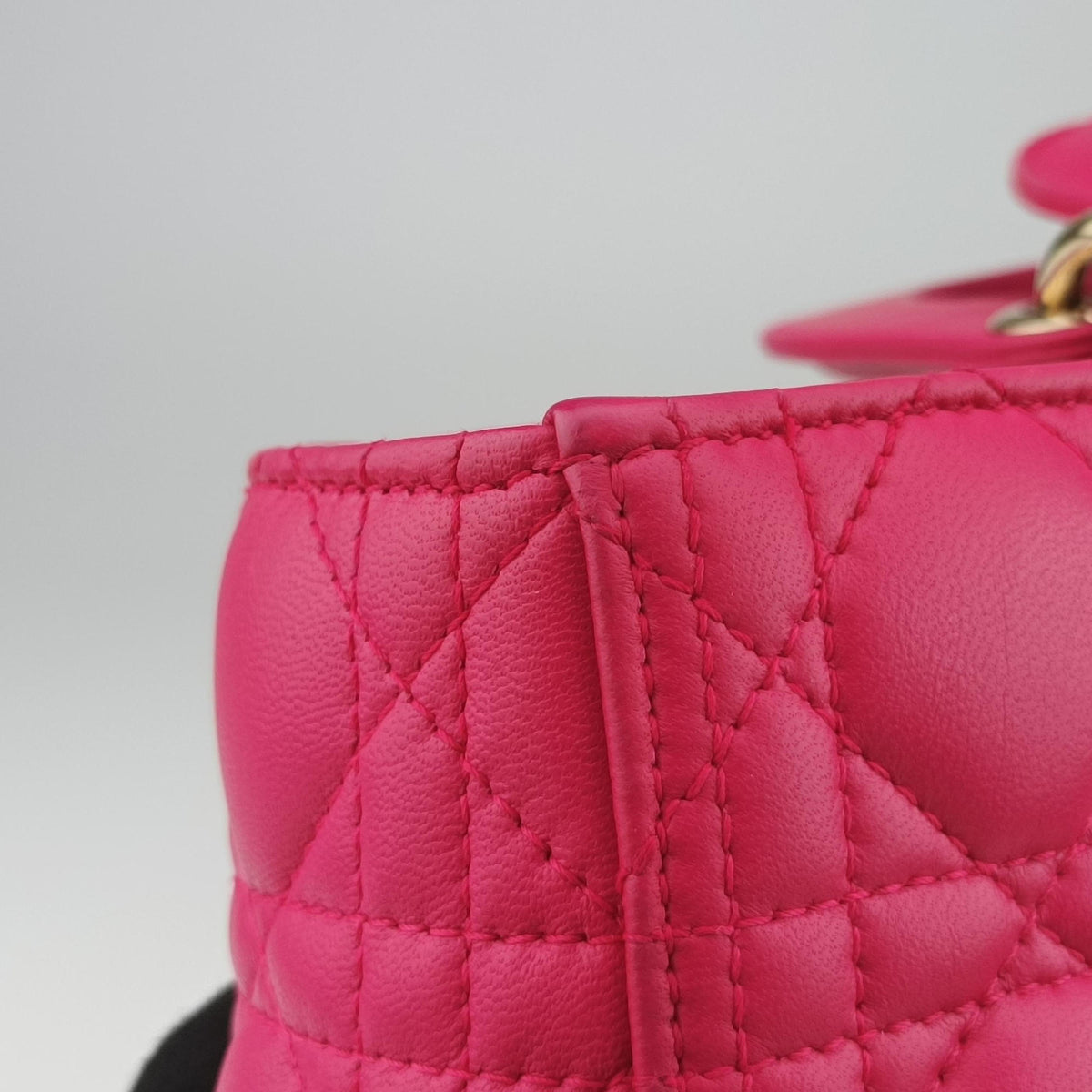 Vintage Christian Dior Lady Dior Rose lambskin  shoulderbag | stylenewstar