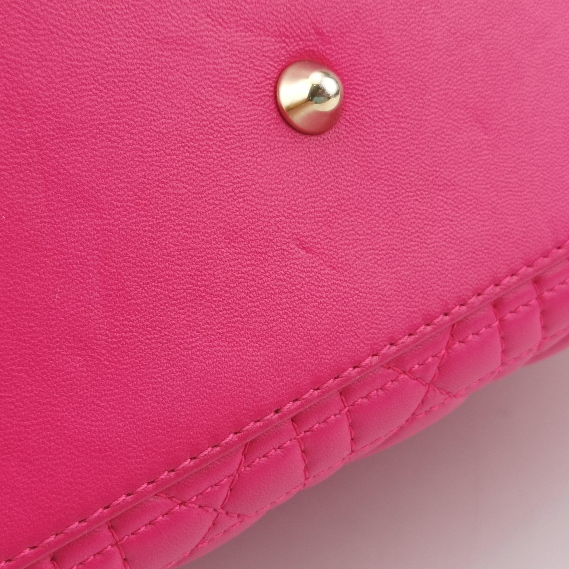 Vintage Christian Dior Lady Dior Rose lambskin  shoulderbag | stylenewstar