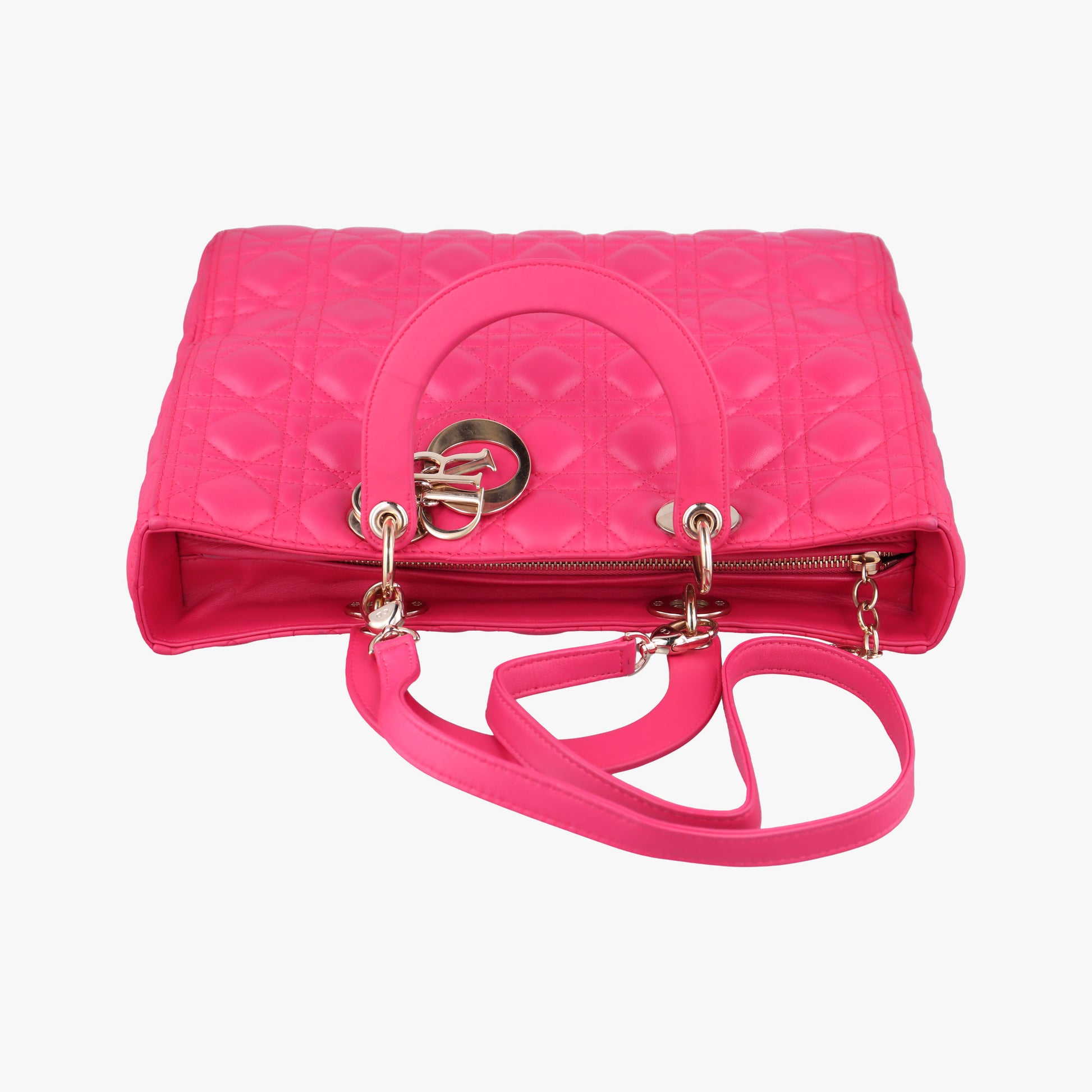 Vintage Christian Dior Lady Dior Rose lambskin  shoulderbag | stylenewstar
