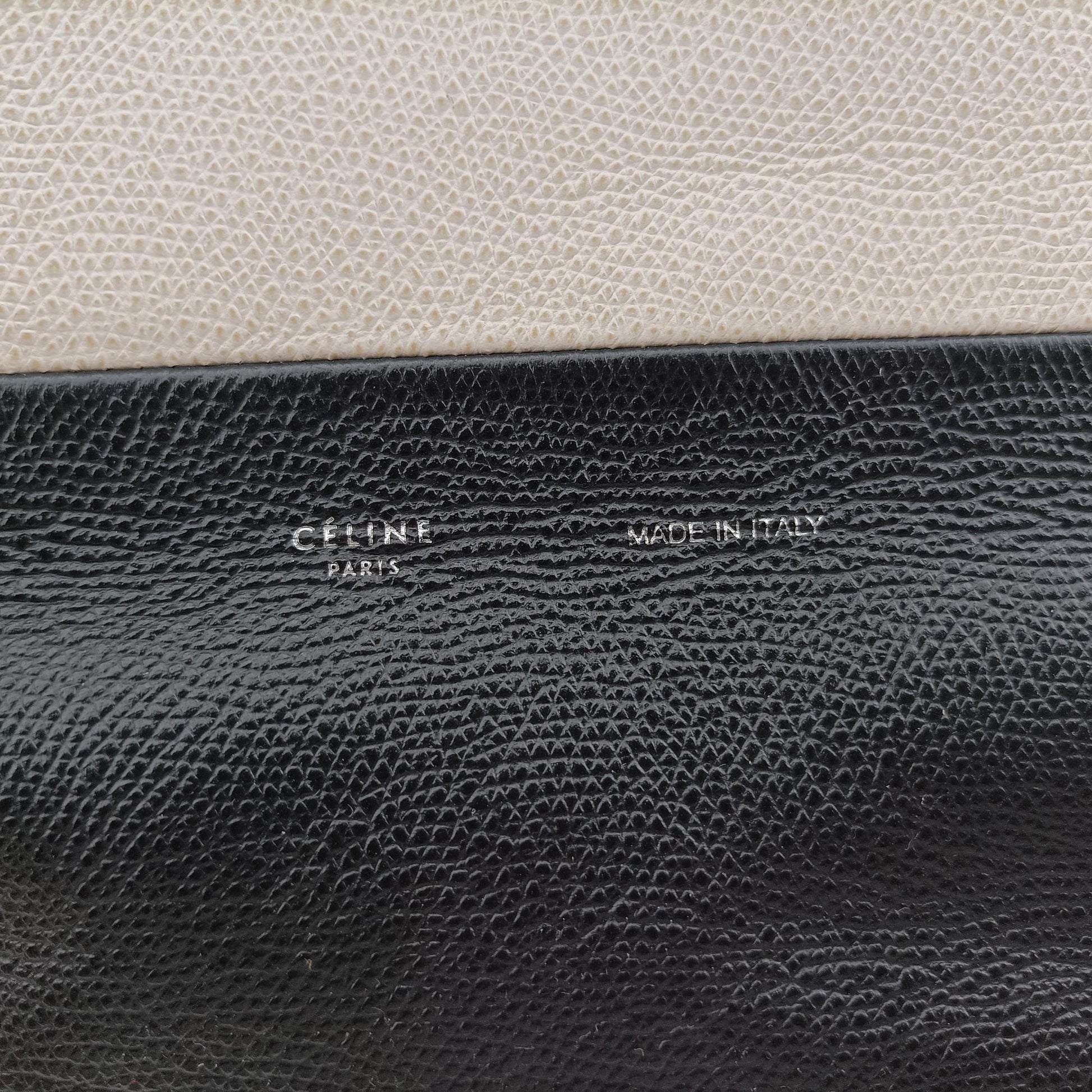 Vintage Celine Cabas Tote Cream × Black Leather  shoulderbag | stylenewstar