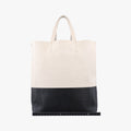 Vintage Celine Cabas Tote Cream × Black Leather  shoulderbag | stylenewstar