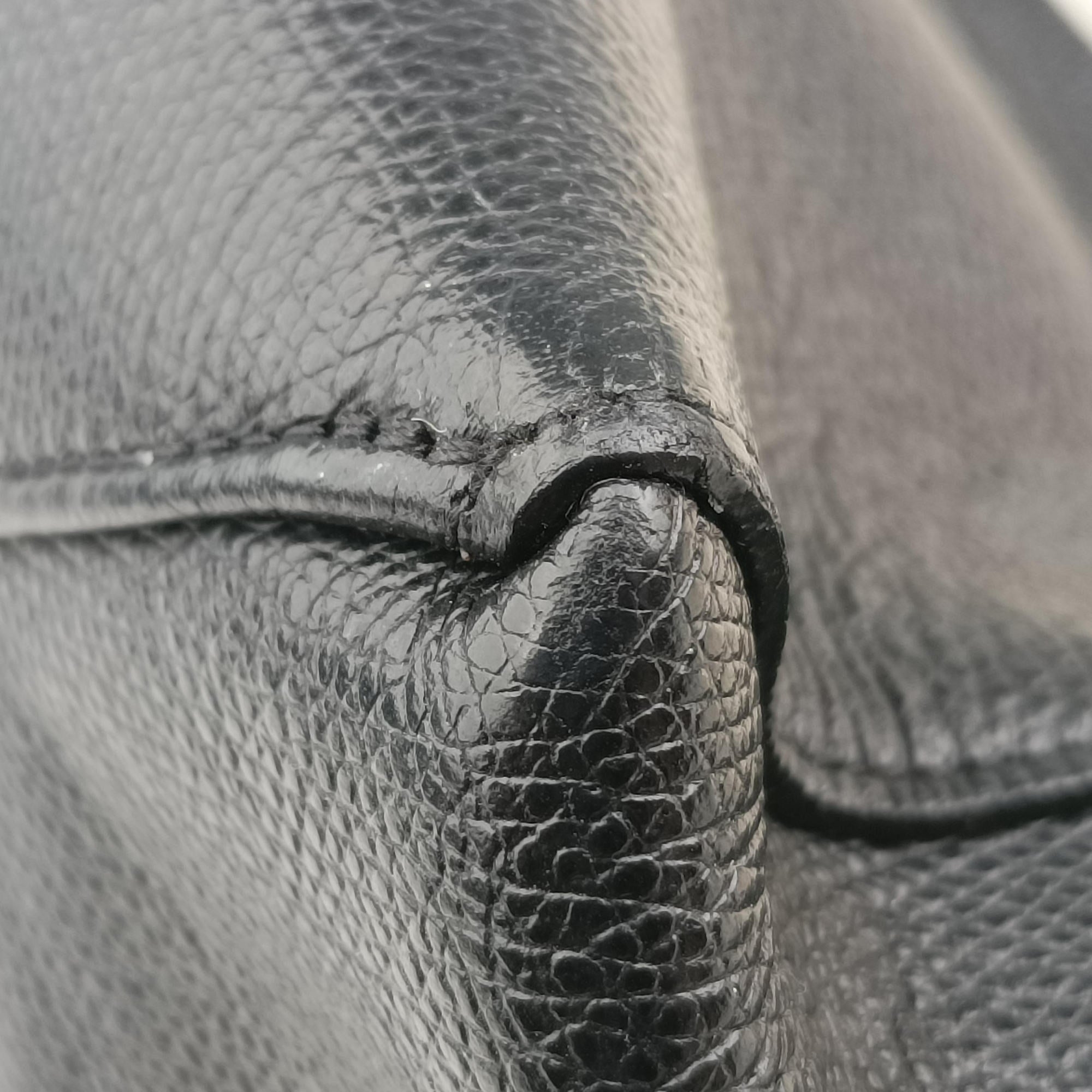 Vintage Celine Cabas Tote Cream × Black Leather  shoulderbag | stylenewstar