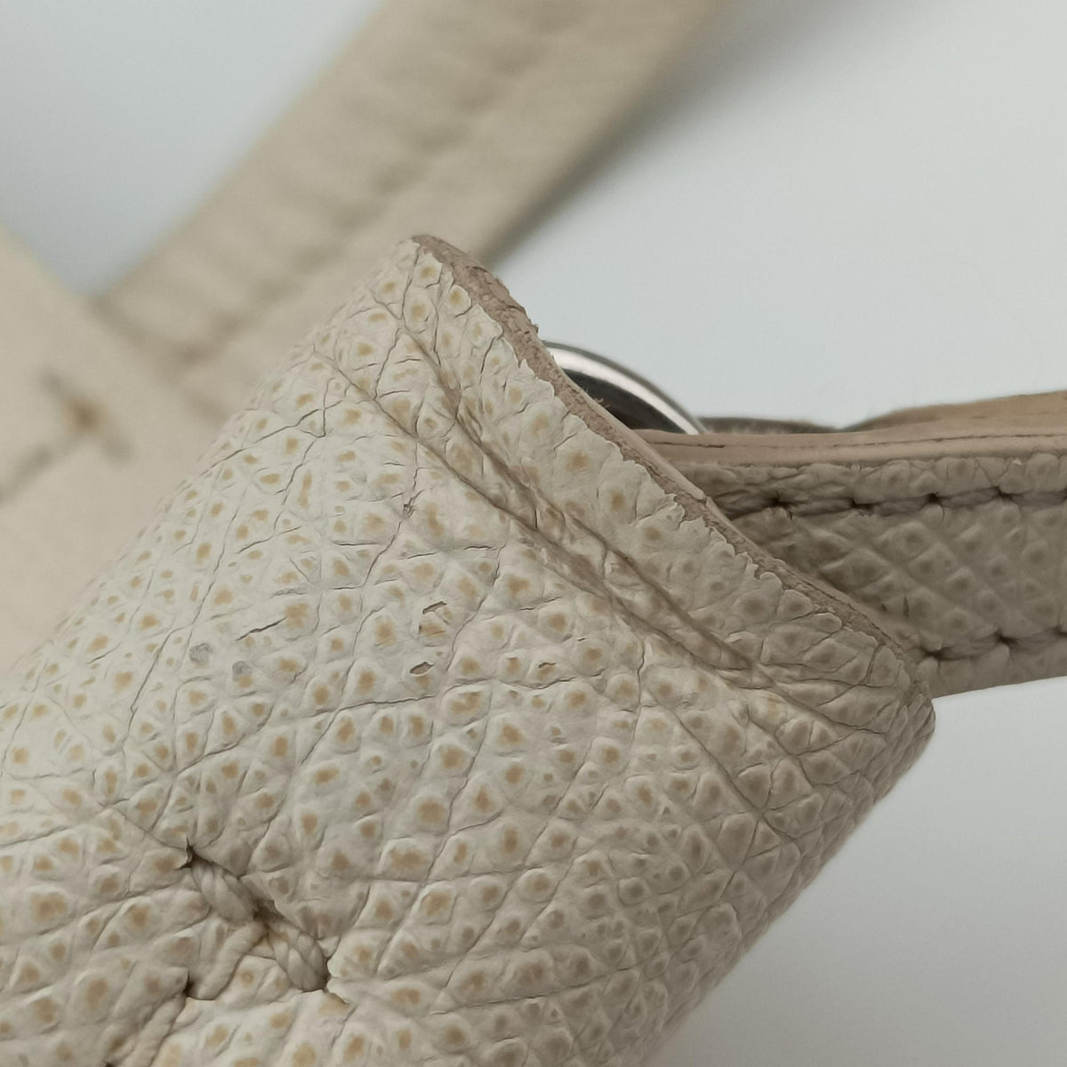 Vintage Celine Cabas Tote Cream × Black Leather  shoulderbag | stylenewstar