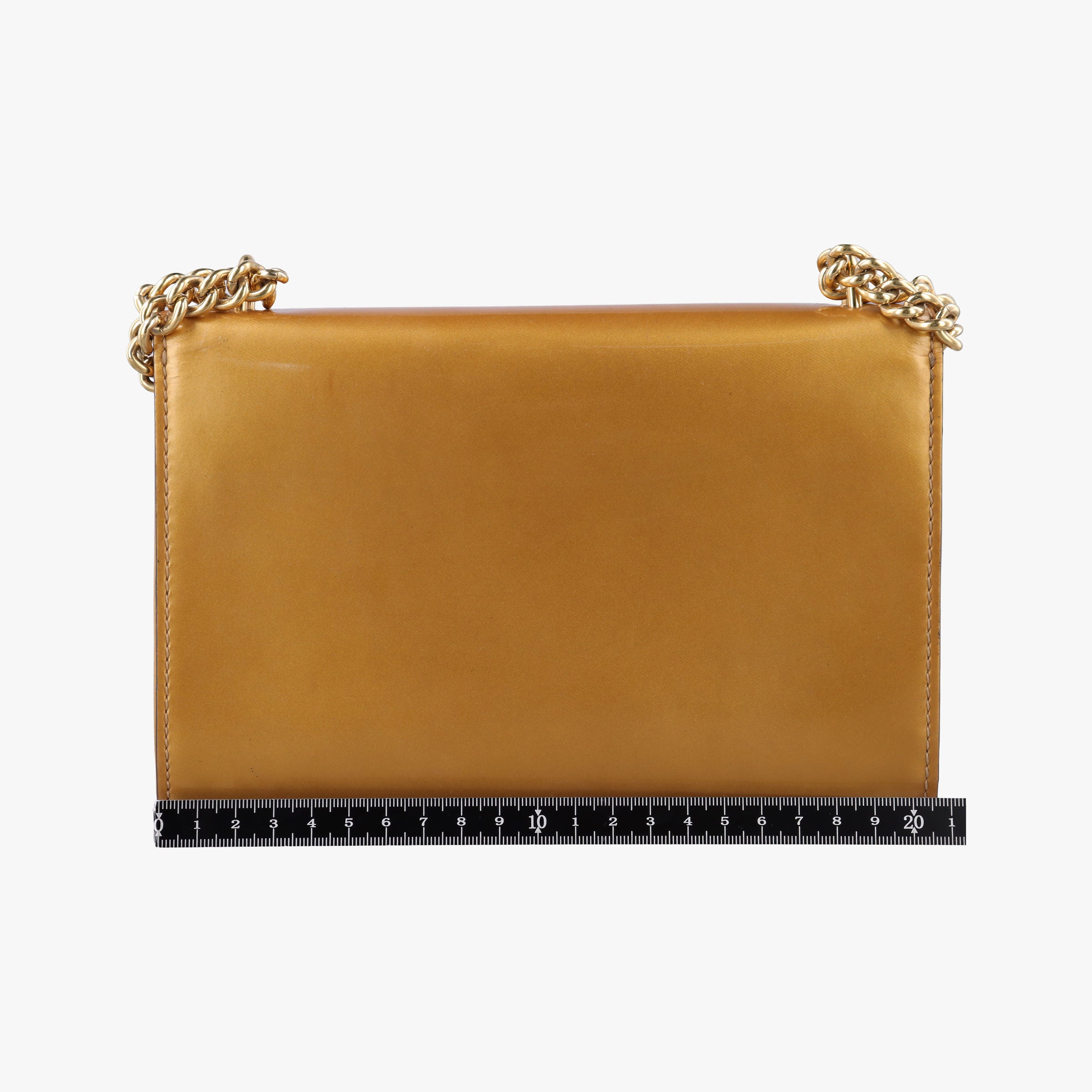 Pochette Louise MM Mustard Yellow Vernis PL4115ポシェット ルイーズMM マスタードイエロー ヴェルニ PL4115