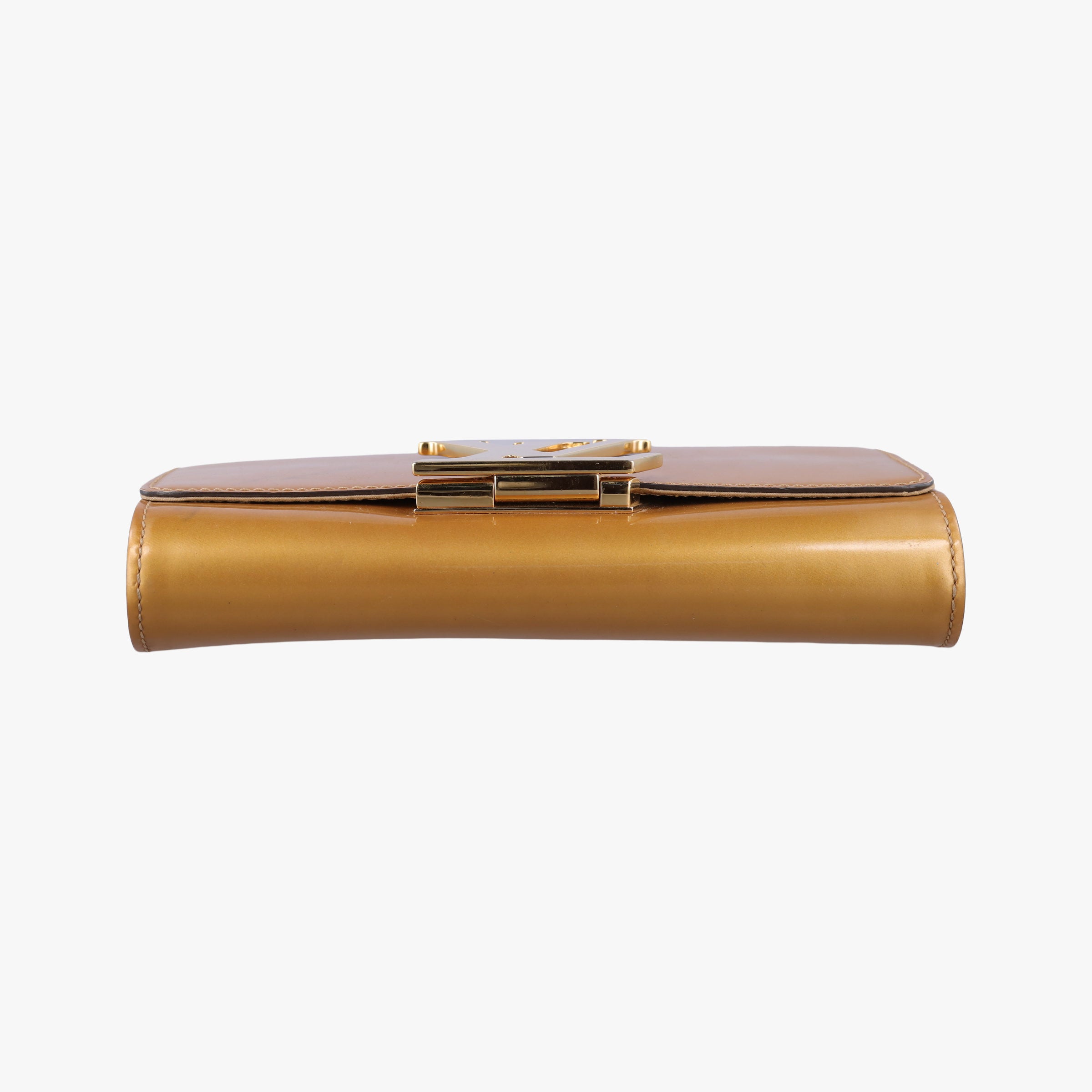 Pochette Louise MM Mustard Yellow Vernis PL4115ポシェット ルイーズMM マスタードイエロー ヴェルニ PL4115