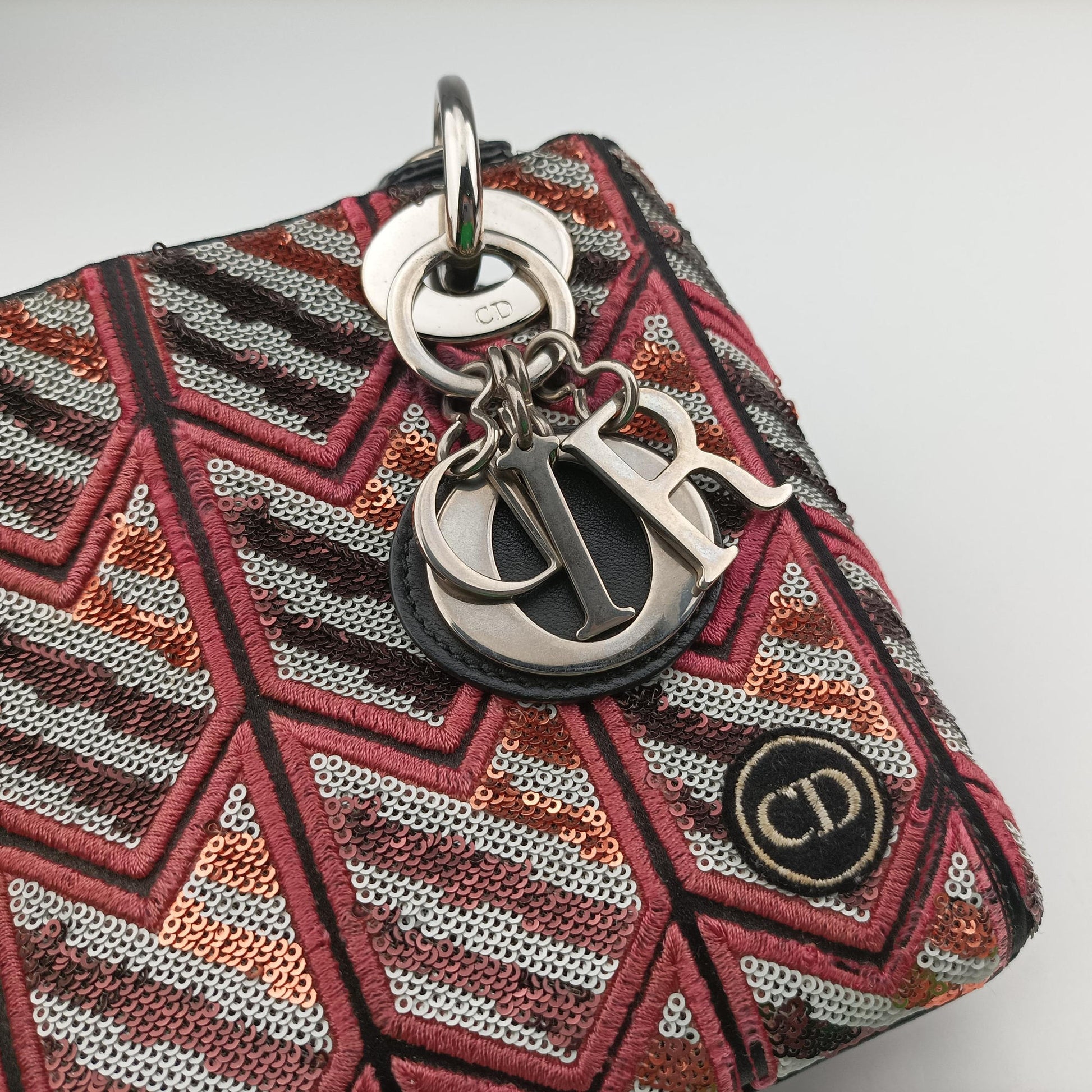 Lady Dior Multicolour Sequins￡ leather 04-MA-0165レディディオール マルチカラー スパンコール×レザー 04-MA-0165