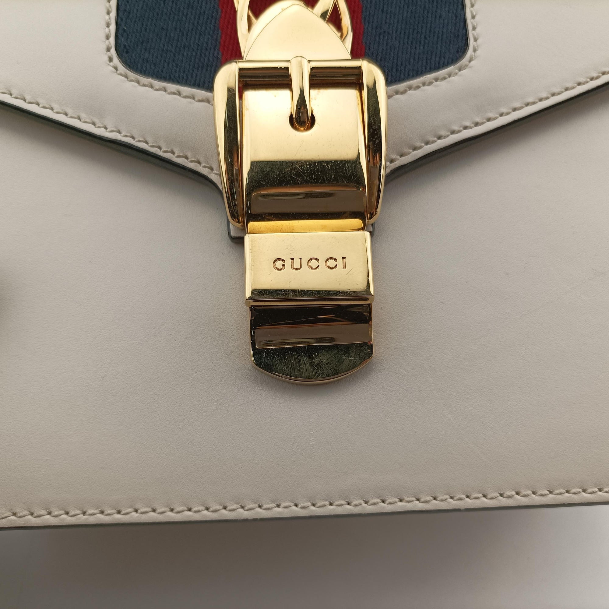Sylvie Ivory×navy×red Leather 470270 F027105190シルヴィ アイボリー×ネイビー×レッド レザー 470270 F027105190