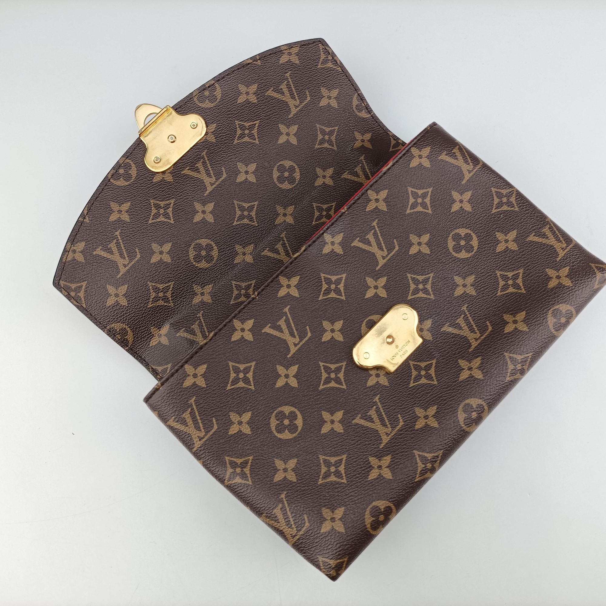 SAINT PLACIDE brown×CERISE Monogram Canvas×calf leather M43713 CA3127 IC Chipサンプラシード モノグラム/ブラウン×スリーズ モノグラムキャンバス×カーフレザー M43713 CA3127 ICチップ