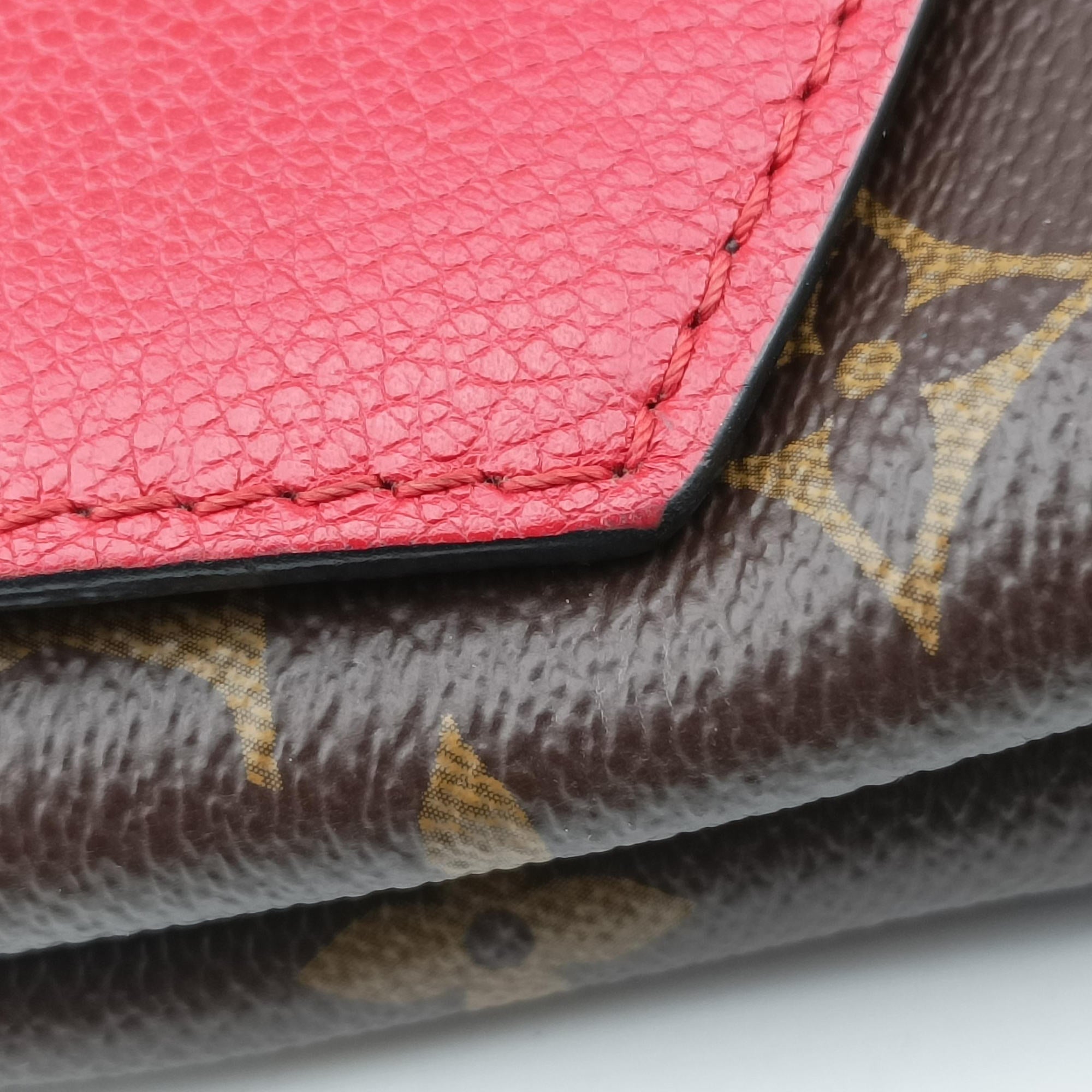 SAINT PLACIDE brown×CERISE Monogram Canvas×calf leather M43713 CA3127 IC Chipサンプラシード モノグラム/ブラウン×スリーズ モノグラムキャンバス×カーフレザー M43713 CA3127 ICチップ