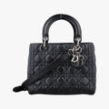 Secondhand Christian Dior Lady Dior Black lambskin  shoulderbag | stylenewstar