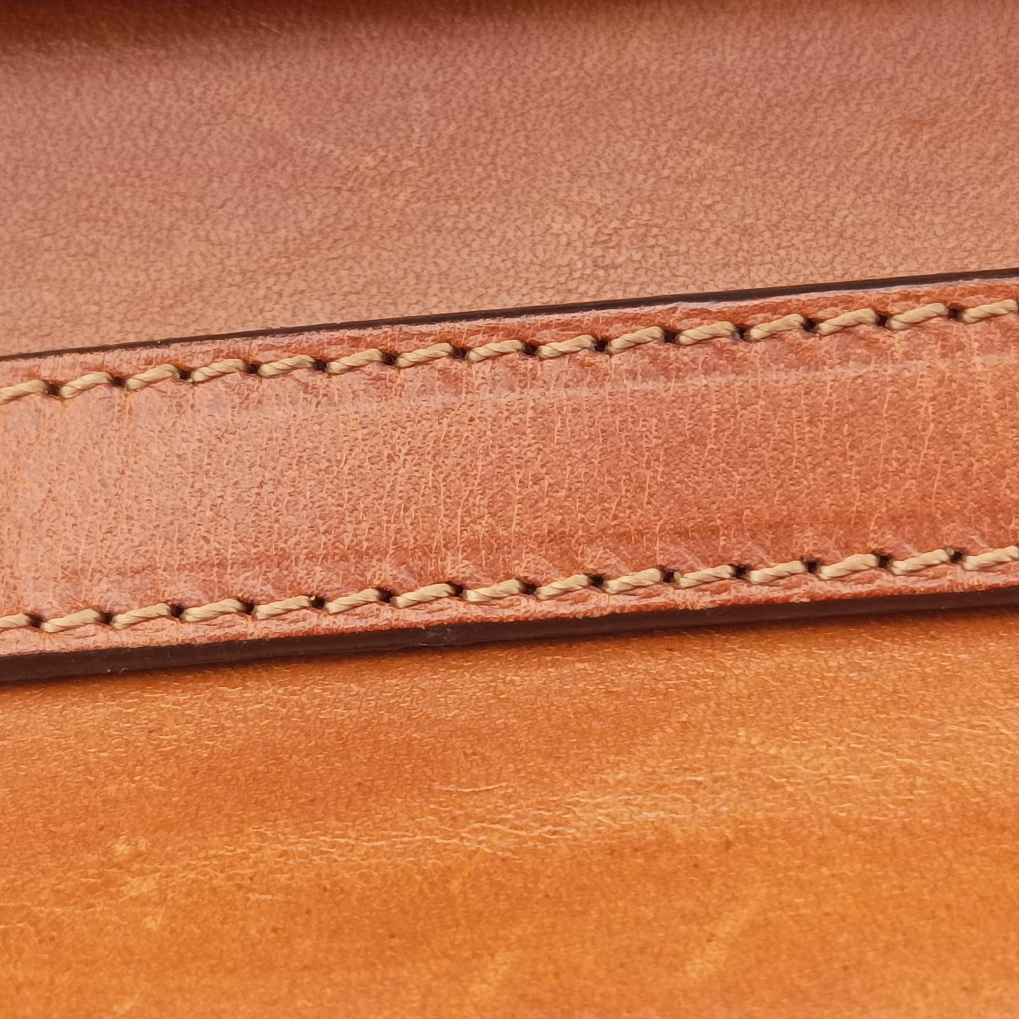 Studded Turn-Lock Brown Leather スタッズ ターンロック ブラウン レザー 