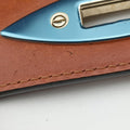 Studded Turn-Lock Brown Leather スタッズ ターンロック ブラウン レザー 