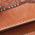 Studded Turn-Lock Brown Leather スタッズ ターンロック ブラウン レザー 