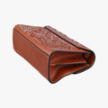 Studded Turn-Lock Brown Leather スタッズ ターンロック ブラウン レザー 