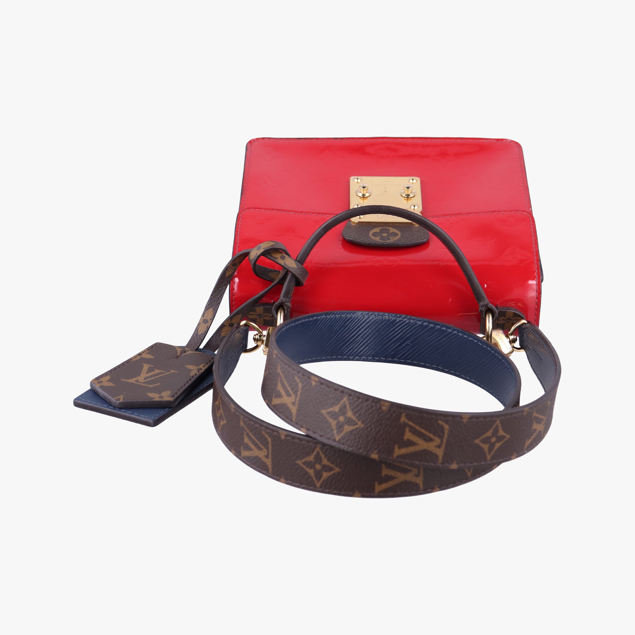 Spring street PM Scarlet Red Vernis×Epir×Monogram Canvas M90505 NZ1169 IC ChipスプリングストリートPM スカーレット ヴェルニ×エピ×モノグラムキャンバス M90505 NZ1169 ICチップ